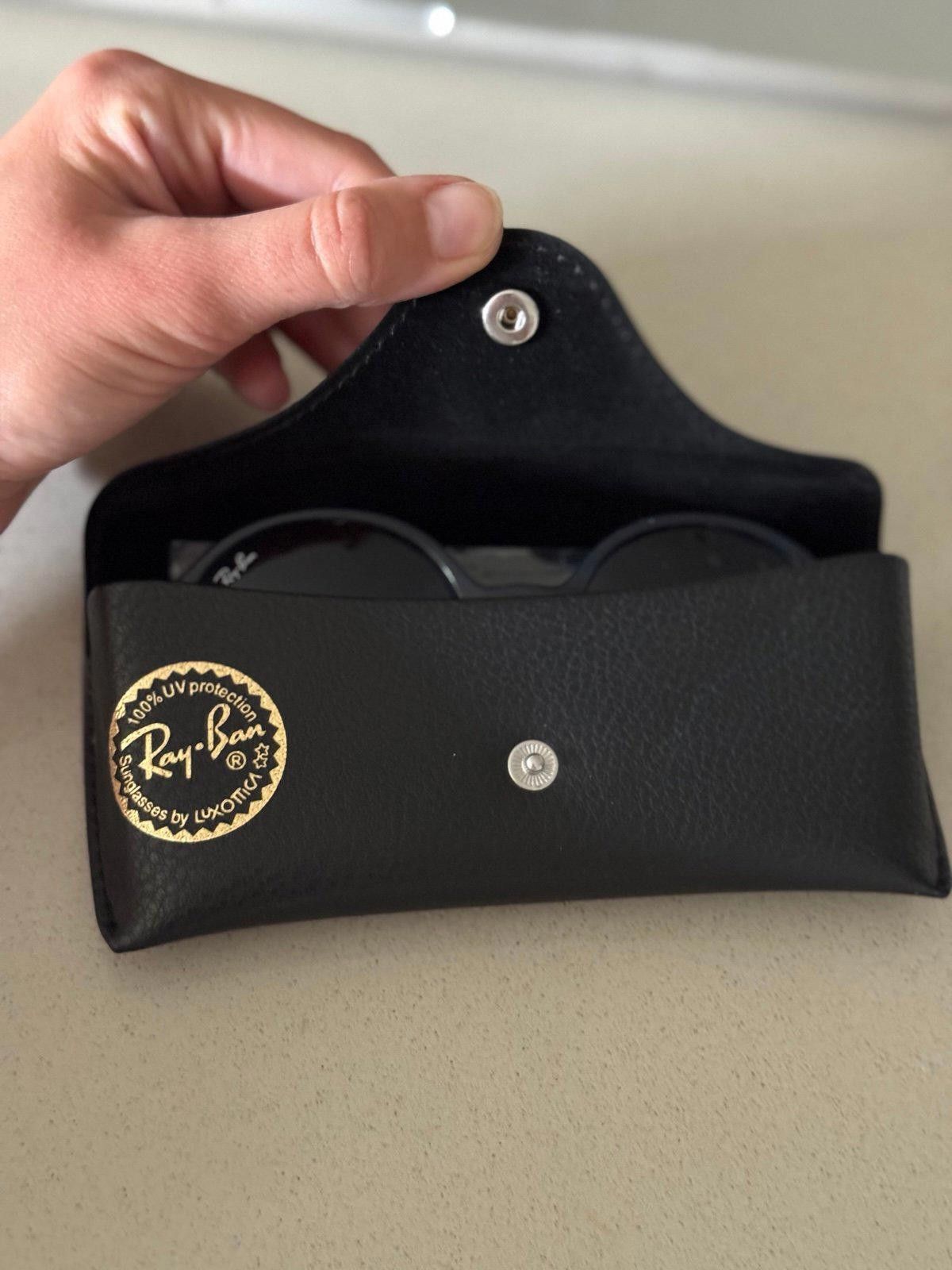 RayBan Ray-Ban RB4307 Sunglasses with Transparent Frame Blue Lenses Size ONE SIZE - 4 Thumbnail