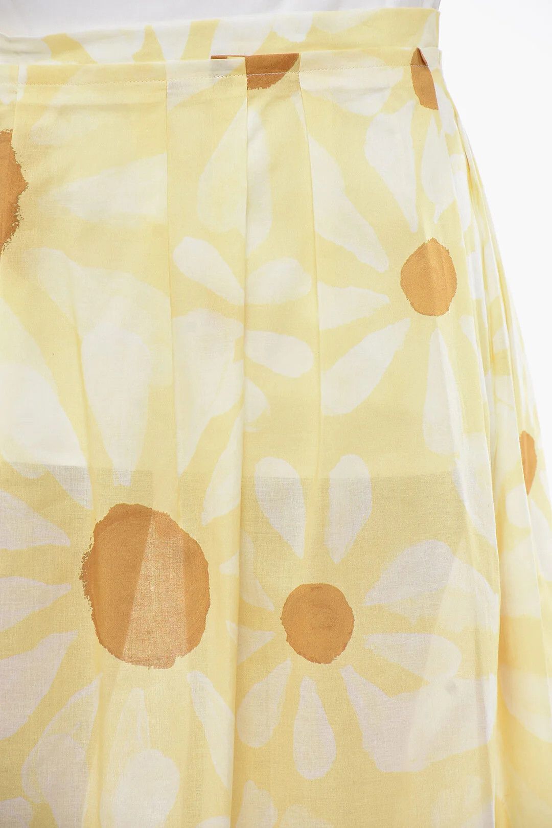 Marni og1mm0326 Cotton Flared Skirt in Yellow Size 32" / US 10 / IT 46 - 3 Thumbnail