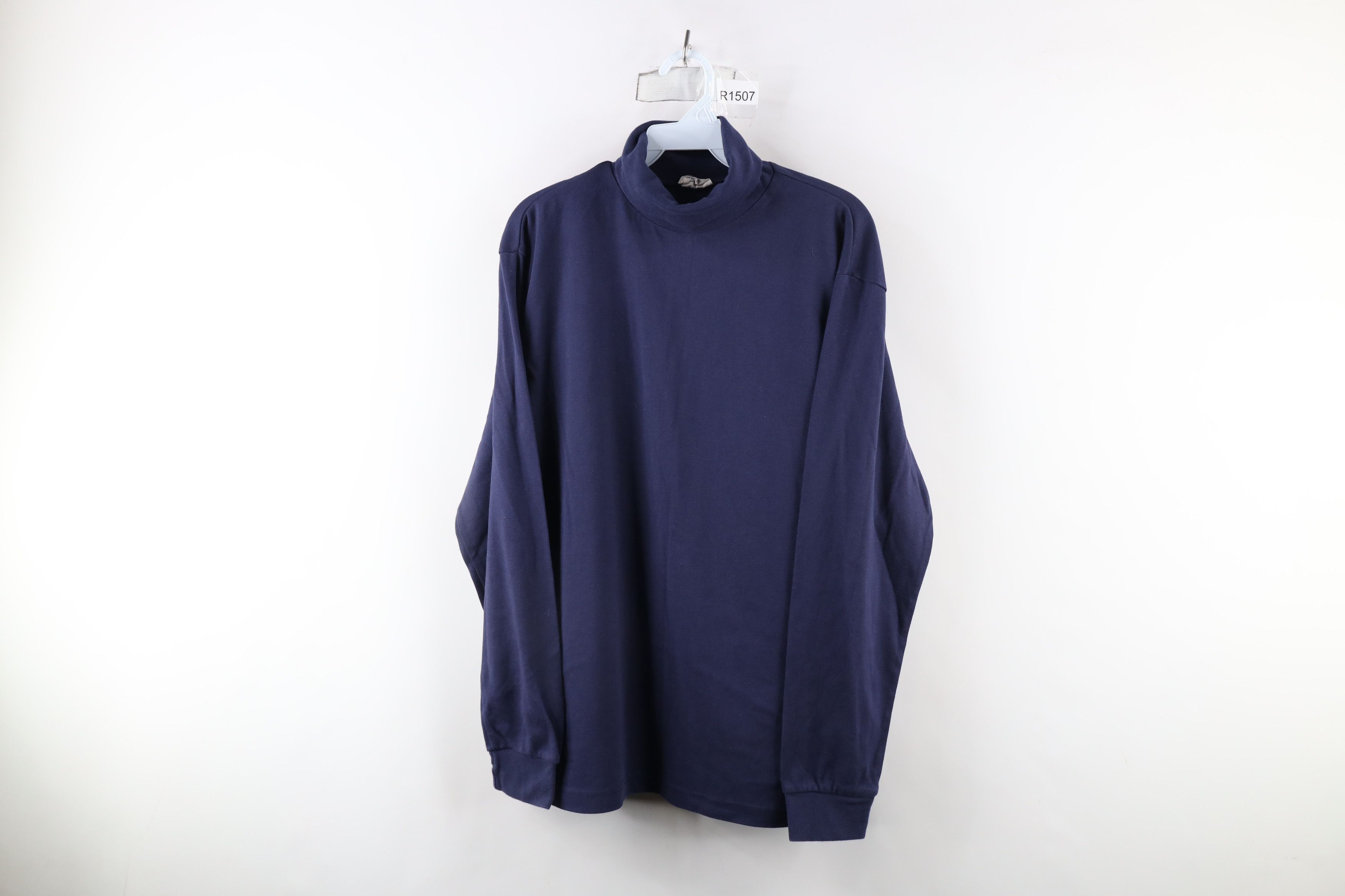 Gap × Vintage Vintage 90s Gap Long Sleeve Turtleneck T-Shirt Blue USA Size US M / EU 48-50 / 2 - 1 Thumbnail