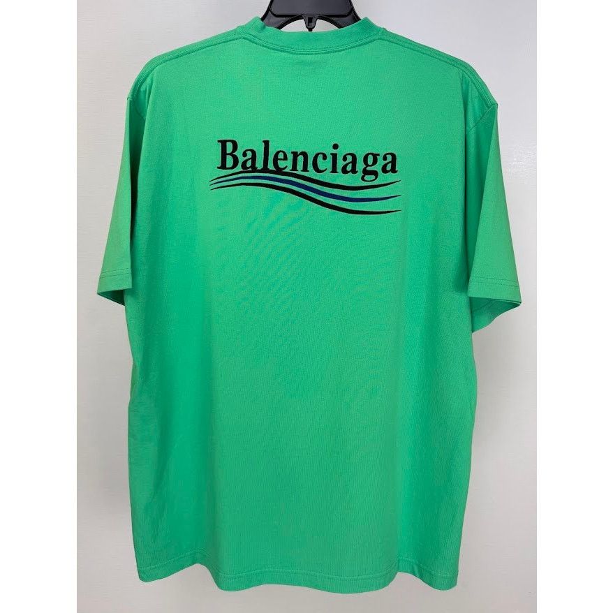Balenciaga o1rshd1 Em Political Campaign Vintage Jersey T-Shirt Green Size US XS / EU 42 / 0 - 8 Thumbnail