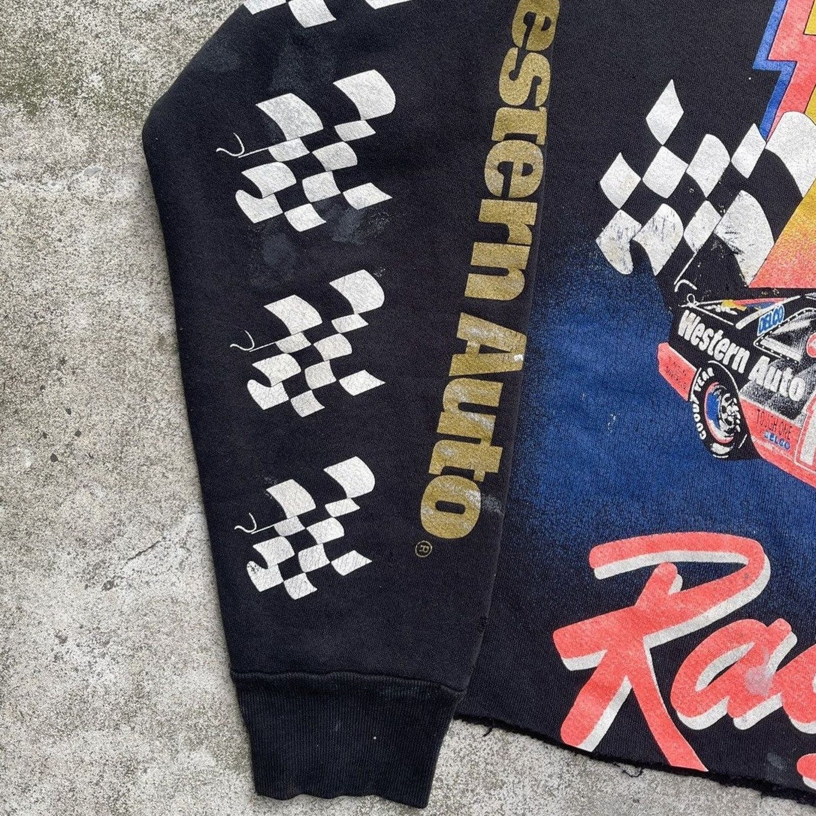 NASCAR 90s Racing Sweatshirt Thrashed Faded Distressed ERD Grunge Size US XL / EU 56 / 4 - 7 Thumbnail