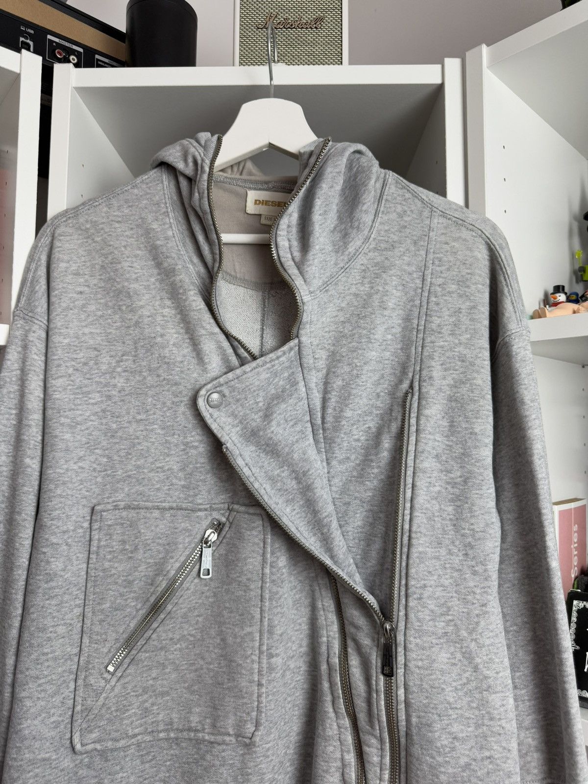 Diesel Vintage y2k Diesel asymmetrical zip zip hoodie XS avantgarde Size US XS / EU 42 / 0 - 6 Thumbnail