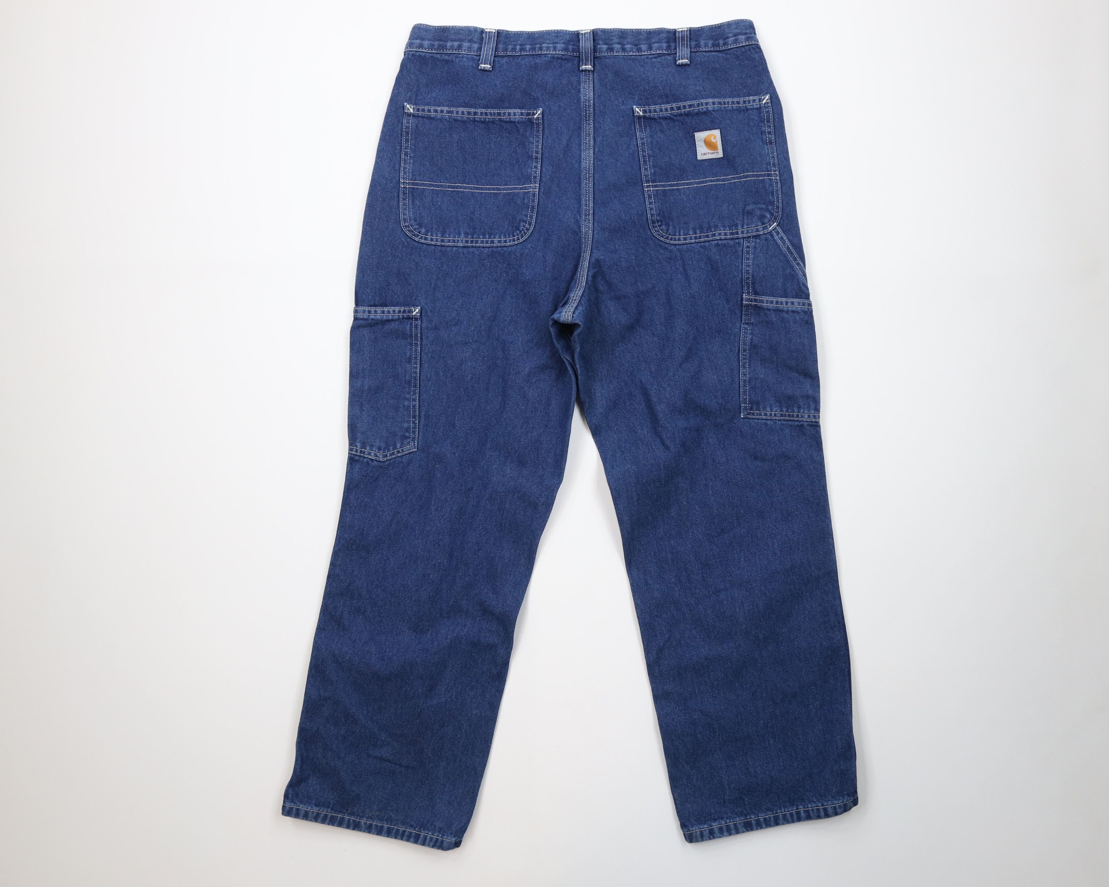 Carhartt Vintage Carhartt Wide Leg Dungaree Denim Jeans Cotton Size US 34 / EU 50 - 9 Thumbnail
