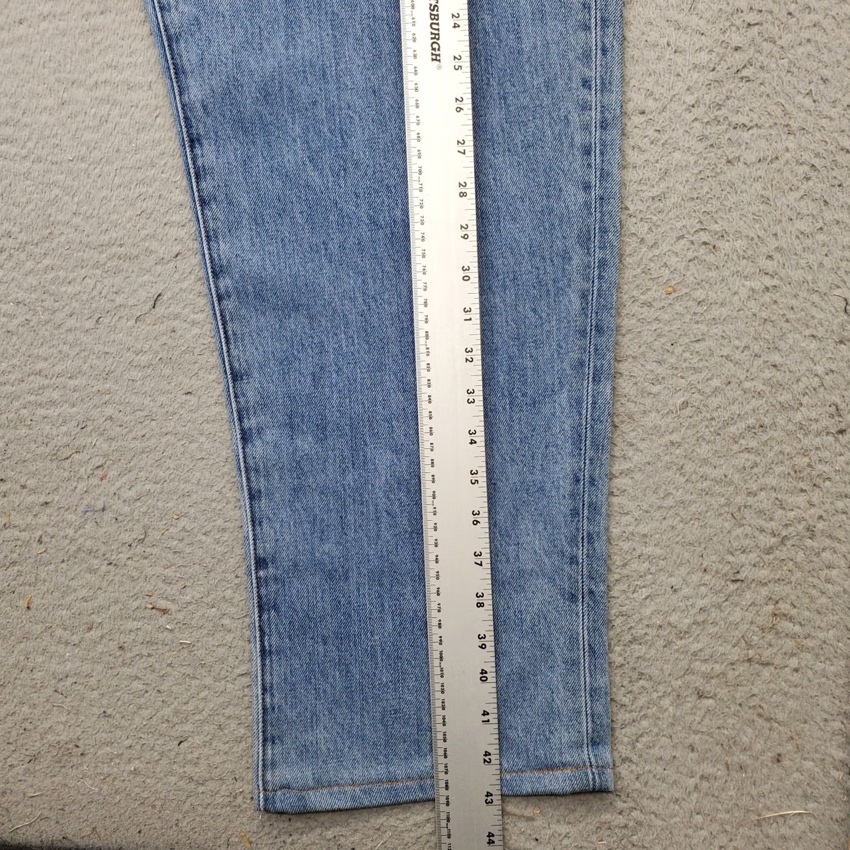 Lands' End Lands' End Jeans Mens 44 Blue Denim Square Rigger High-Rise Waist Tapered Leg Jeans Size US 44 / EU 60 - 3 Thumbnail