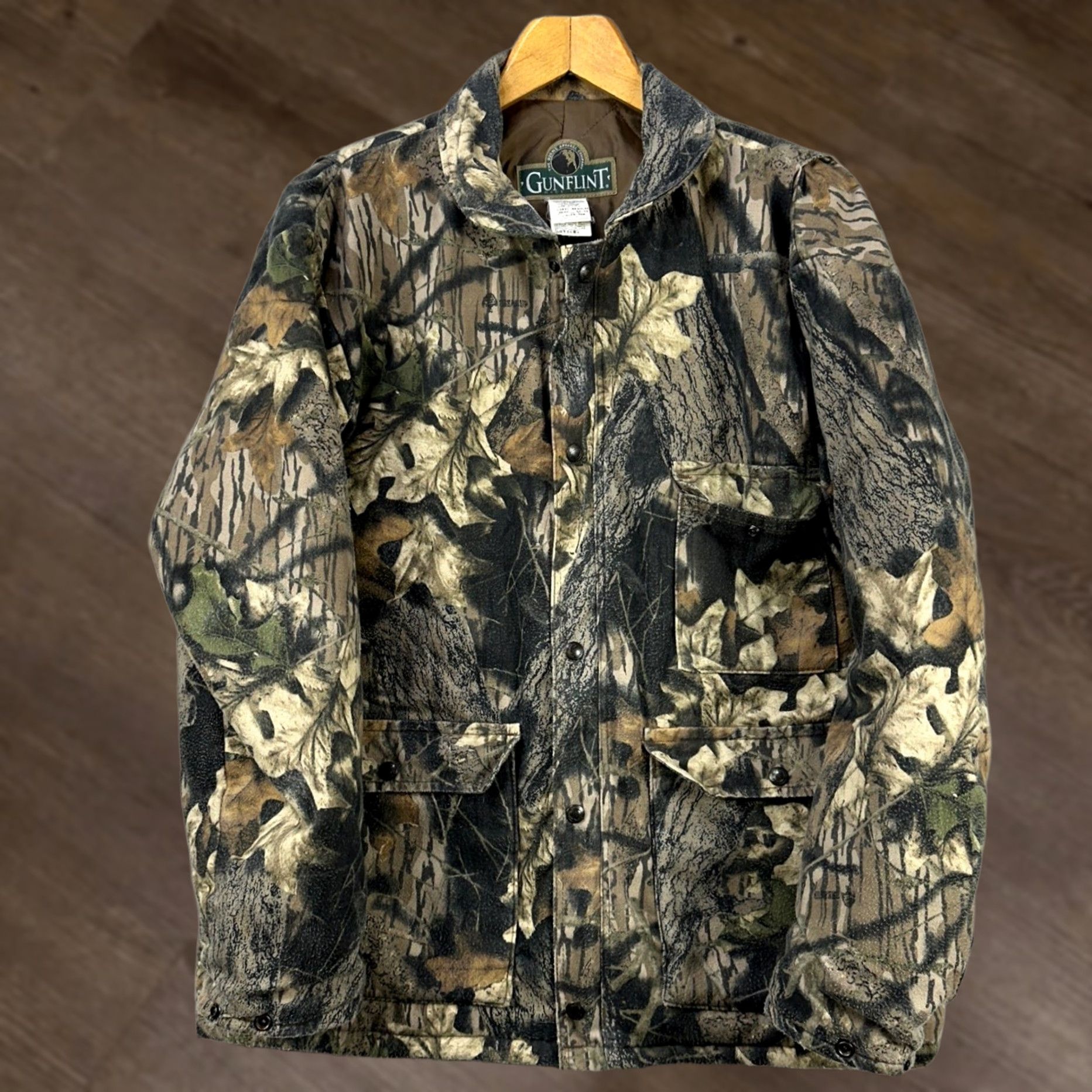 Vintage VINTAGE Gunflint Jacket Military Mens Large Green Camo Insulated Flap Pockets Size US L / EU 52-54 / 3 - 1 Thumbnail