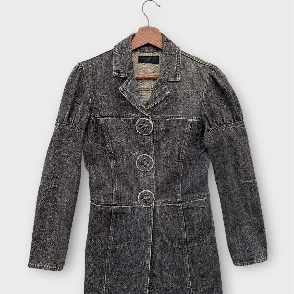 Romeo Gigli GIGLI DENIM LONG COAT JACKET Size S / US 4 / IT 40 - 6 Thumbnail