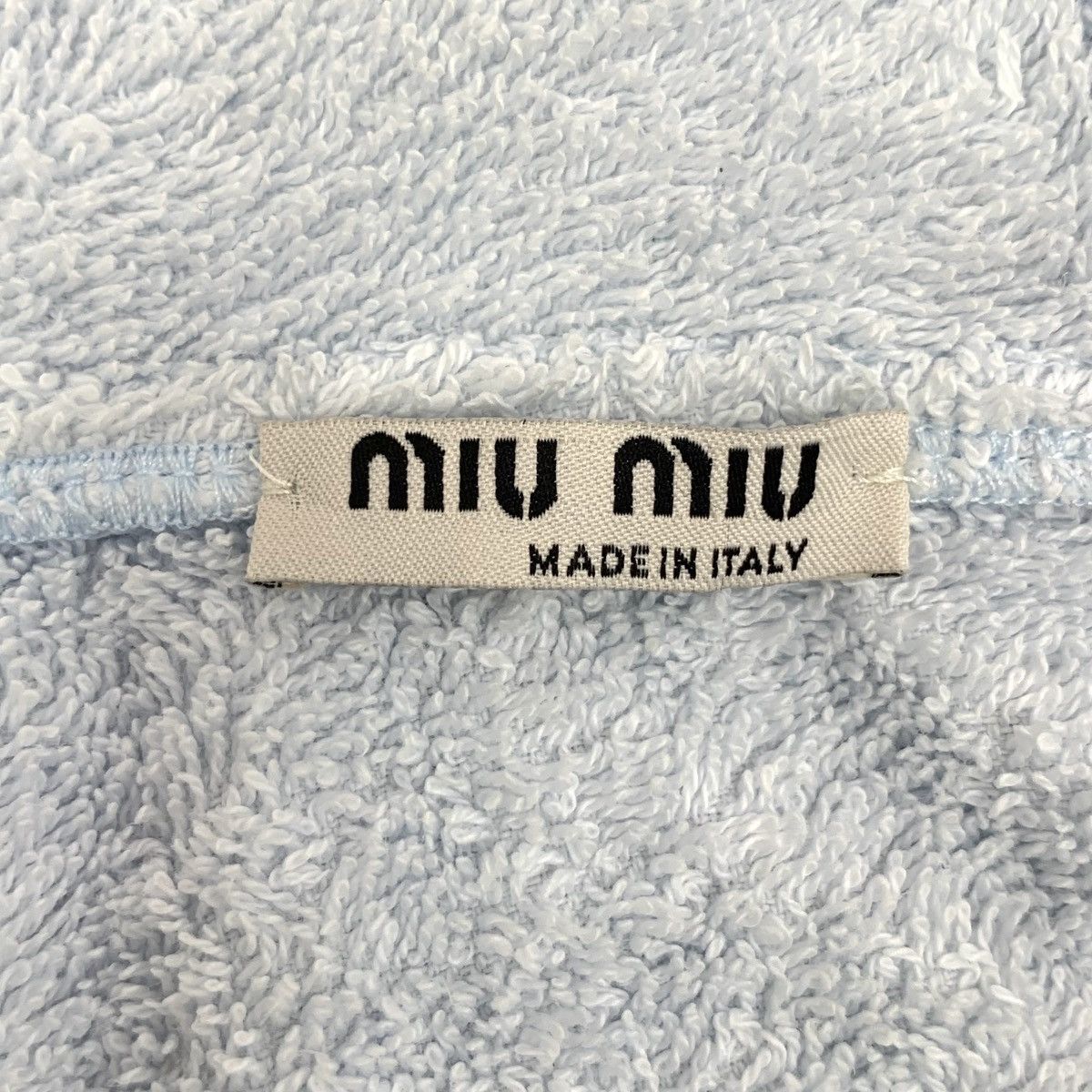 Miu Miu Miu Miu Light blue logo cotton hooded zipper jacket Size S / US 4 / IT 40 - 5 Thumbnail