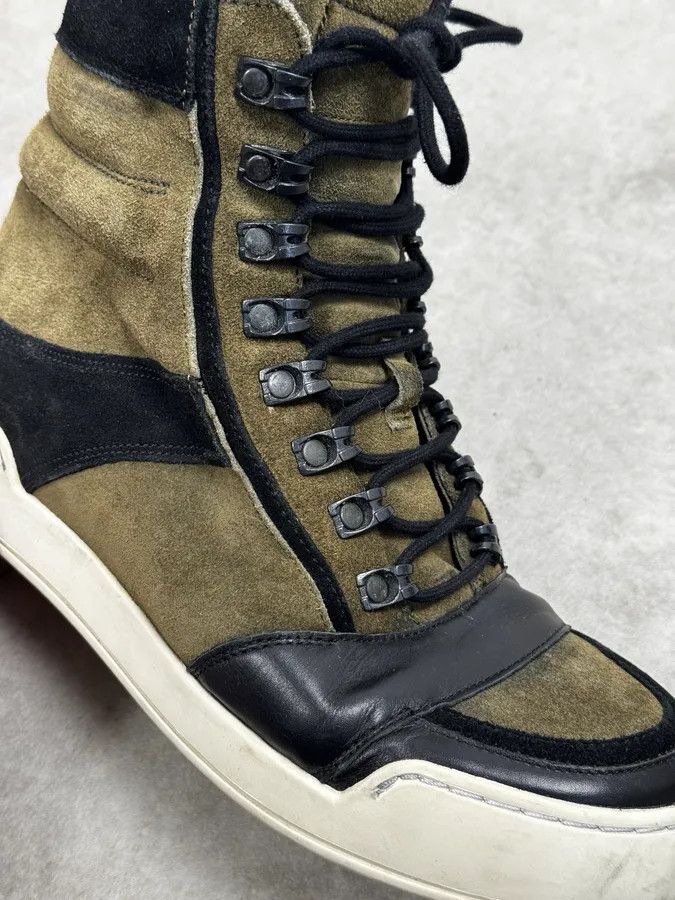 Balmain AW2015 Balmain H&M Khaki Suede Leather High Sneakers Size US 8 / IT 38 - 5 Thumbnail