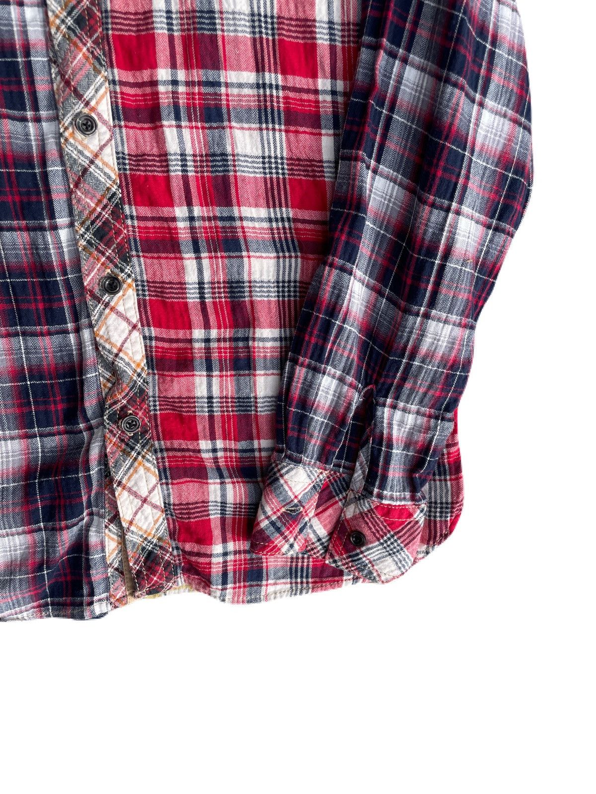 If Six Was Nine 2000s Semanticdesign Vkei Multi Pattern Plaid Shirts Gyaruo Size US S / EU 44-46 / 1 - 6 Thumbnail