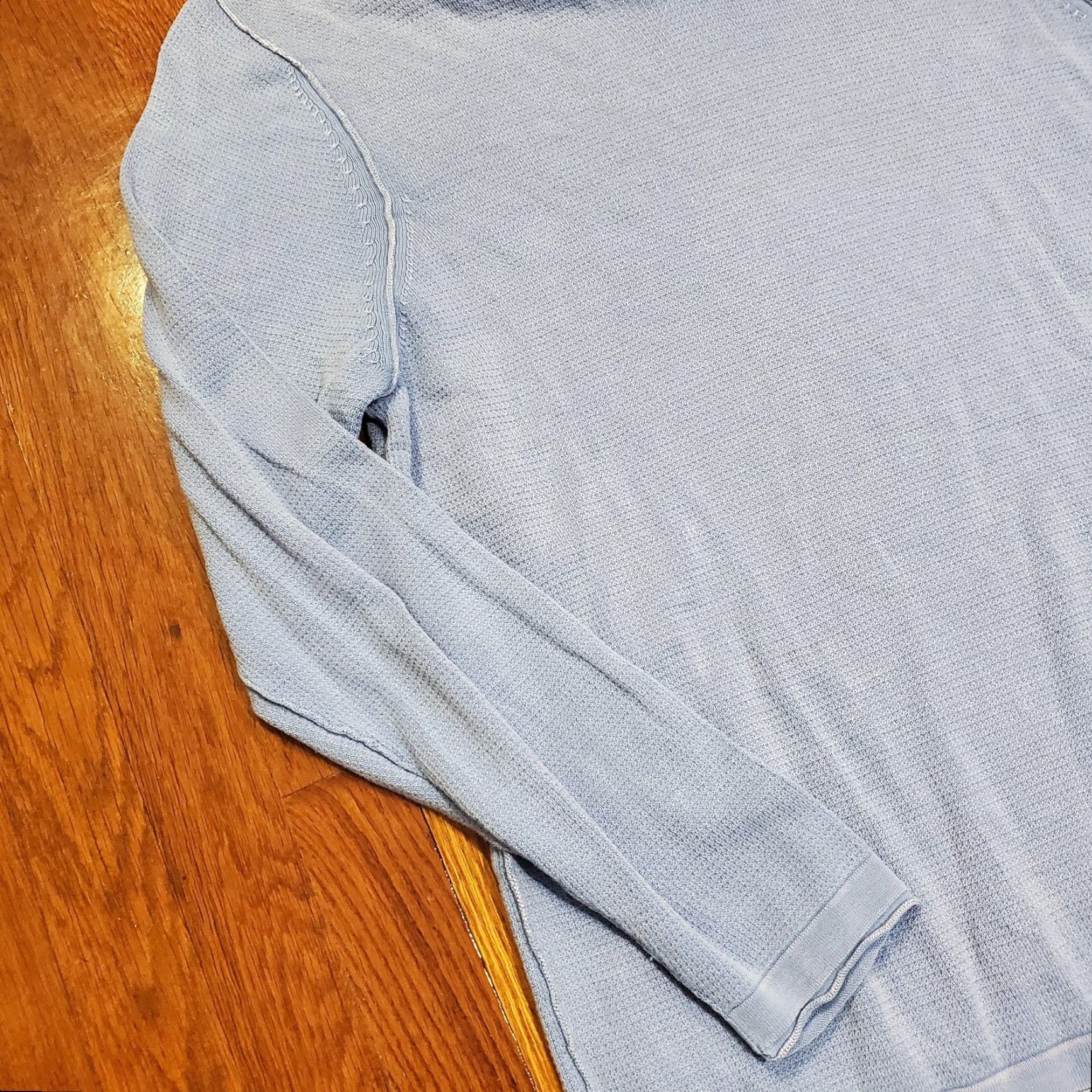Tommy Bahama Tommy Bahama Sweater Mens XL Blue Pima Cotton Tencel Waffle Knit Pullover Top Size US XL / EU 56 / 4 - 2 Thumbnail