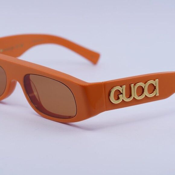 Gucci 🕶️ New Gucci GG1771S 007 Sunglasses - Shiny Orange Frame Size ONE SIZE - 8 Thumbnail