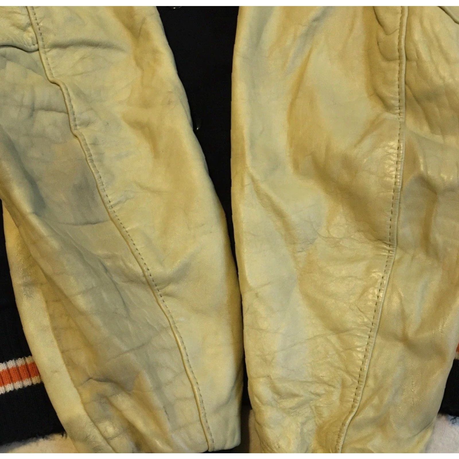 Vintage Vtg 80s Faded Varsity Letterman Jacket 42 USA School Football Track PE Grunge 70 Size US XS / EU 42 / 0 - 5 Thumbnail
