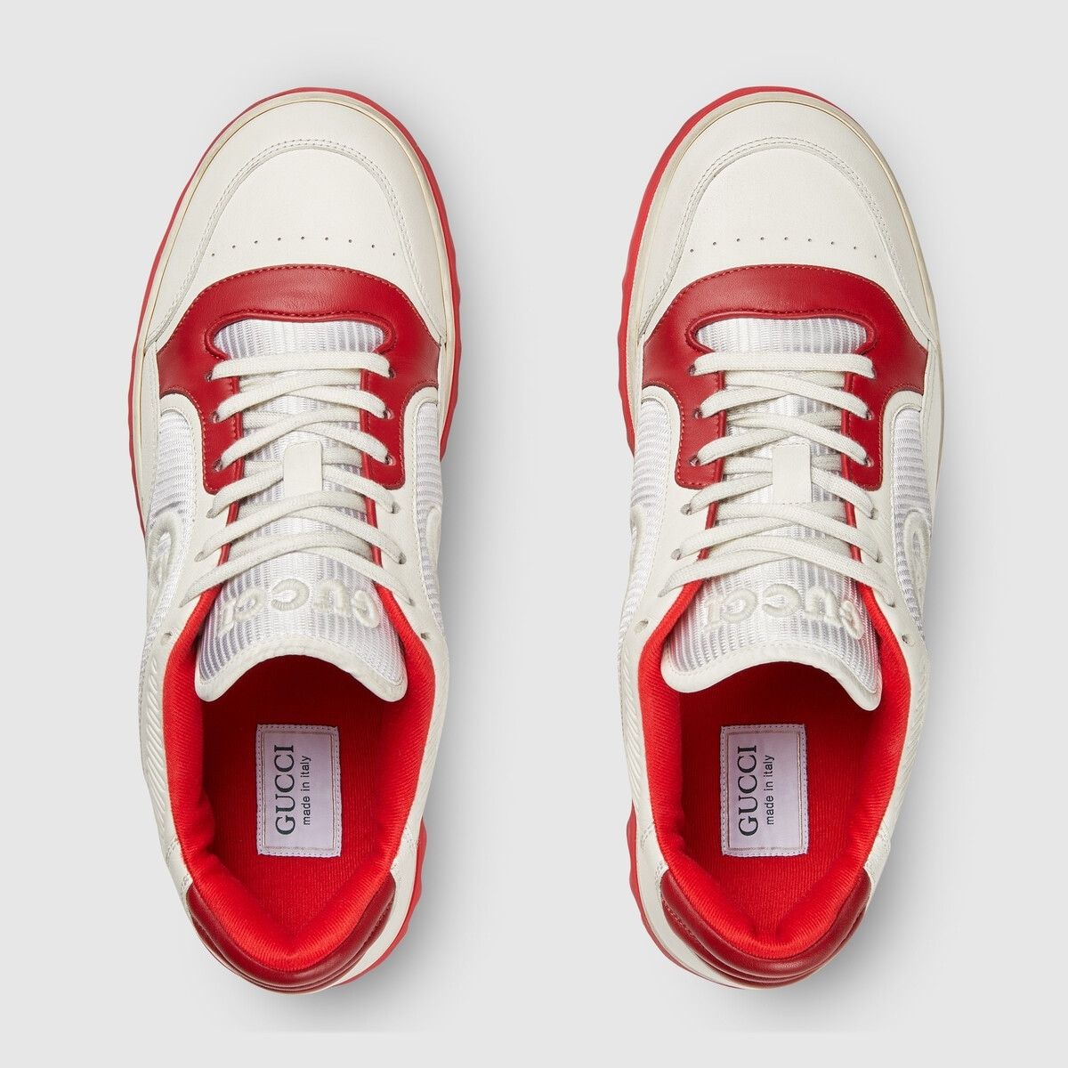 Gucci o1s1wg110125 MAC80 Low-Top Sneakers in White/Red Size US 8 / EU 41 - 5 Thumbnail