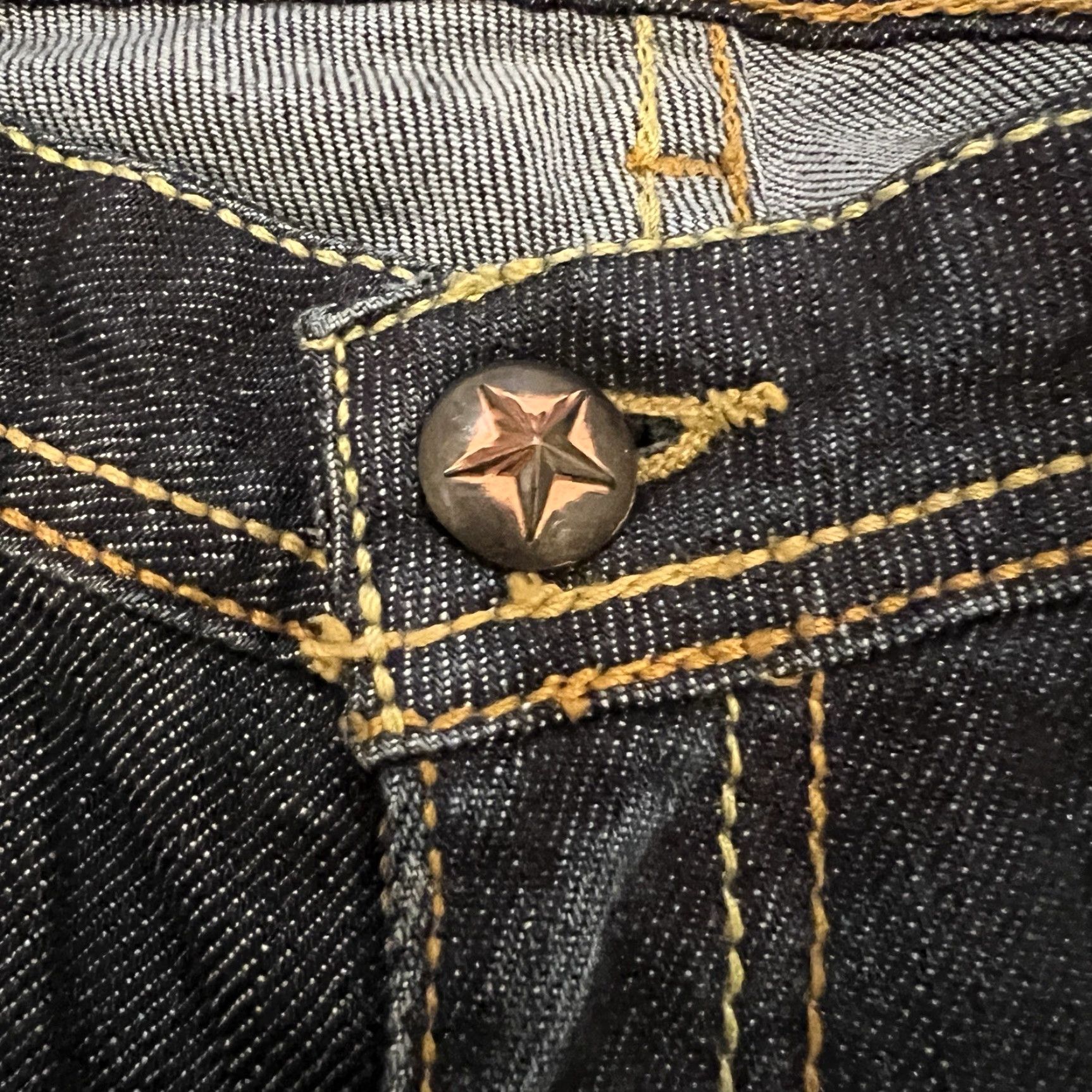 Vintage PEOPLE'S LIBERATION Jeans Bootcut Womens Size 26 Star Pockets Denim Blue 5-Pocket Design Distressed Bootcut Stars Modern Jeans Women’s Size 26" / US 2 / IT 38 - 5 Thumbnail