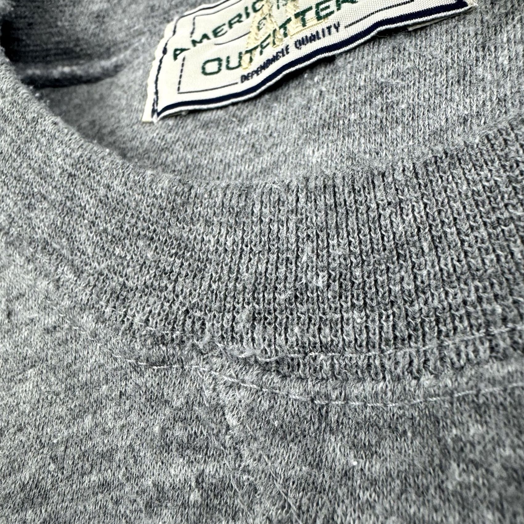 American Eagle Outfitters VINTAGE American Eagle Sweatshirt Shirt Adult Medium Gray 90s Y2K Pullover Crew Neck Long Sleeve Solid Mens Size US M / EU 48-50 / 2 - 5 Thumbnail