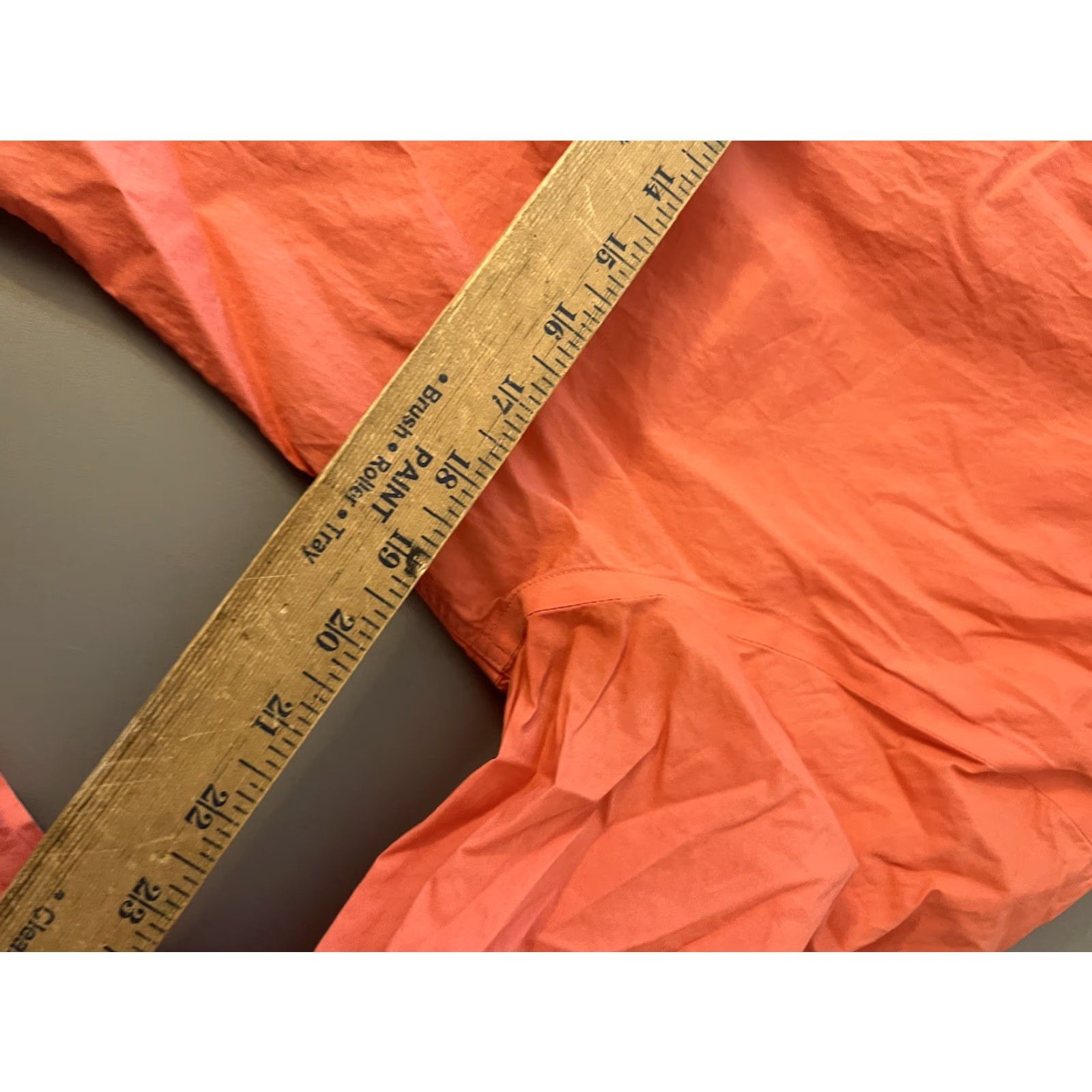 Express Express Dress Shirt Solid Pink Salmon 1MX Fitted Small Mens Shirt Size 36R - 5 Thumbnail