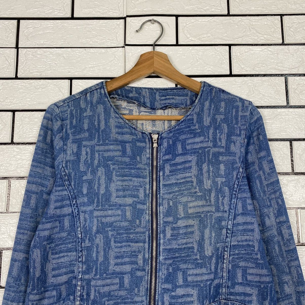Japanese Brand Luchile Cropped Denim Zipper Jacket Biker Issey Miyake Size US M / EU 48-50 / 2 - 4 Thumbnail