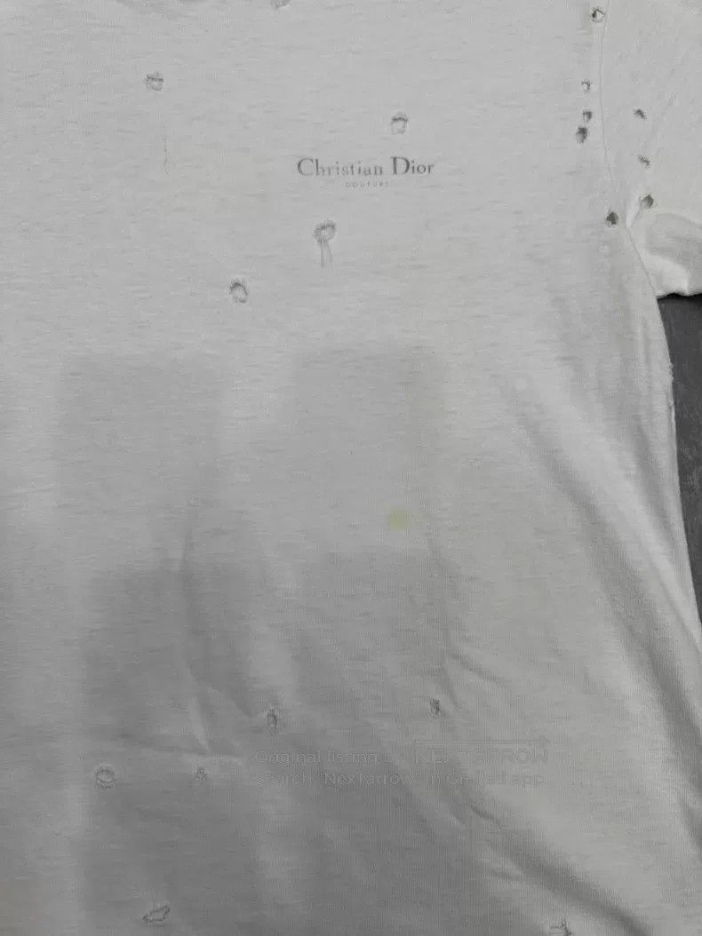 Dior Dior White old hole logo short-sleeved T-shirt Size US S / EU 44-46 / 1 - 5 Thumbnail