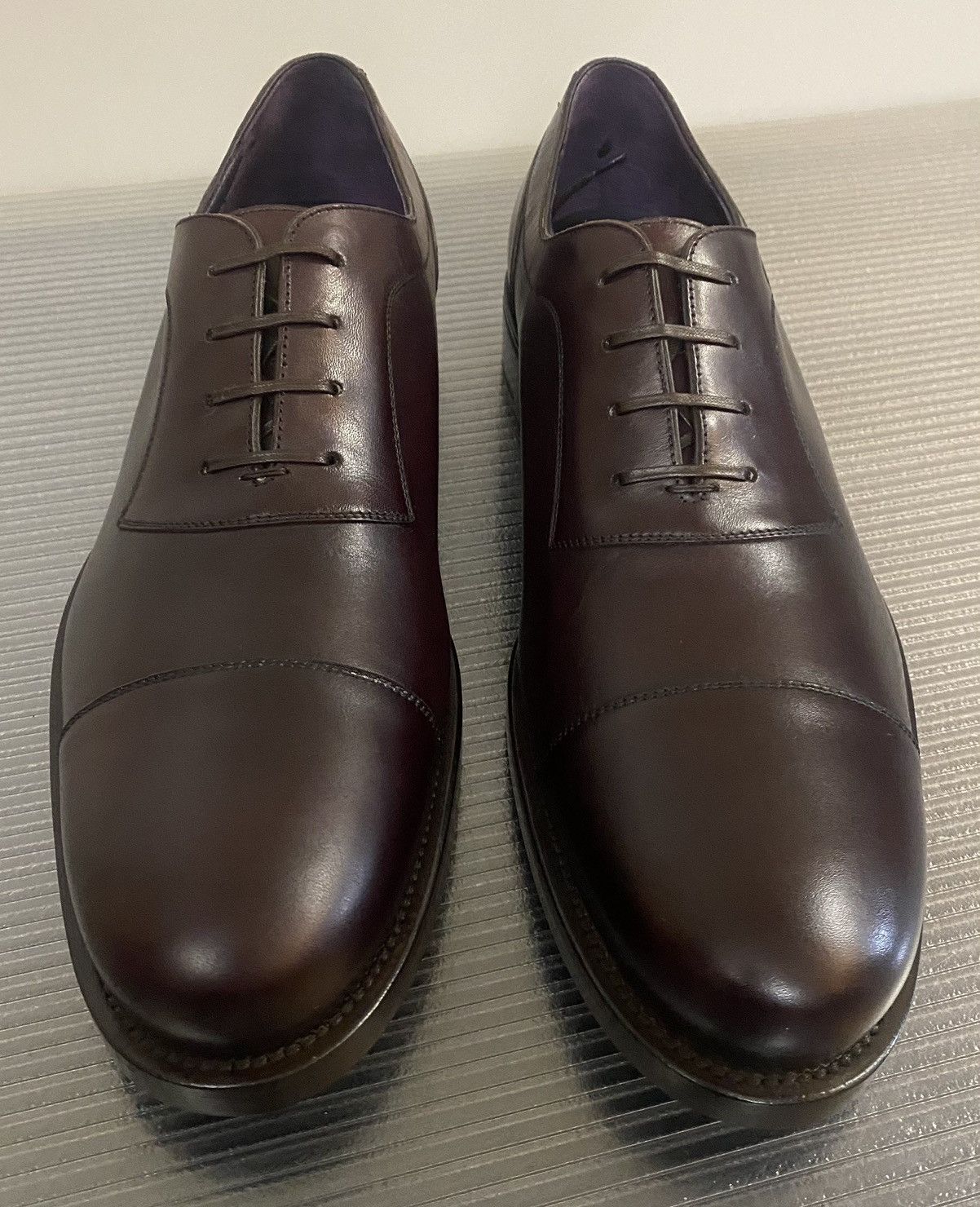 Salvatore Ferragamo Ferragamo 🇮🇹 berry Salviatino cap toe oxfords 12 D NEW Size US 12 / EU 45 - 1 Thumbnail