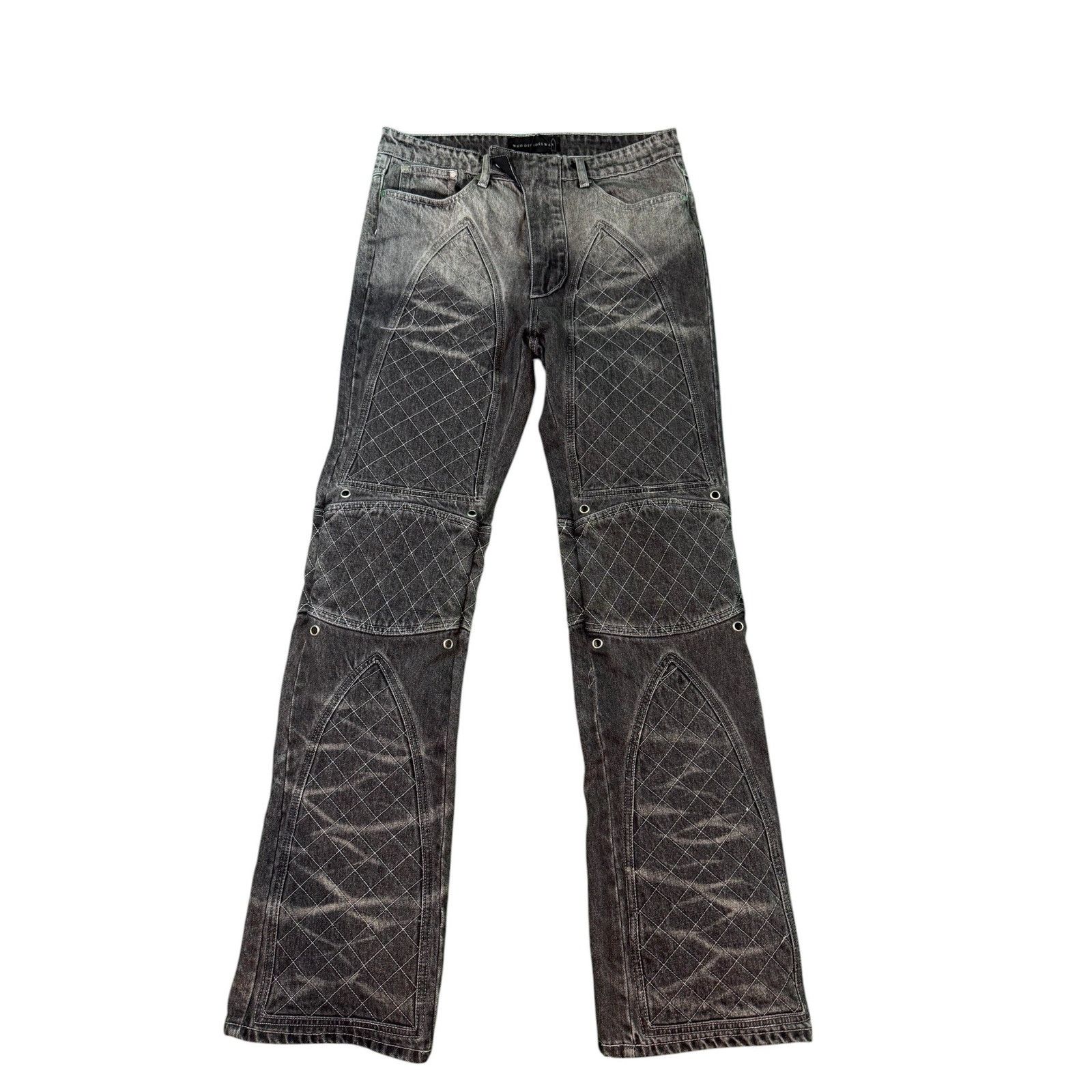 Who Decides War WDW Arch Netted Grey Jeans Size US 32 / EU 48 - 1 Thumbnail
