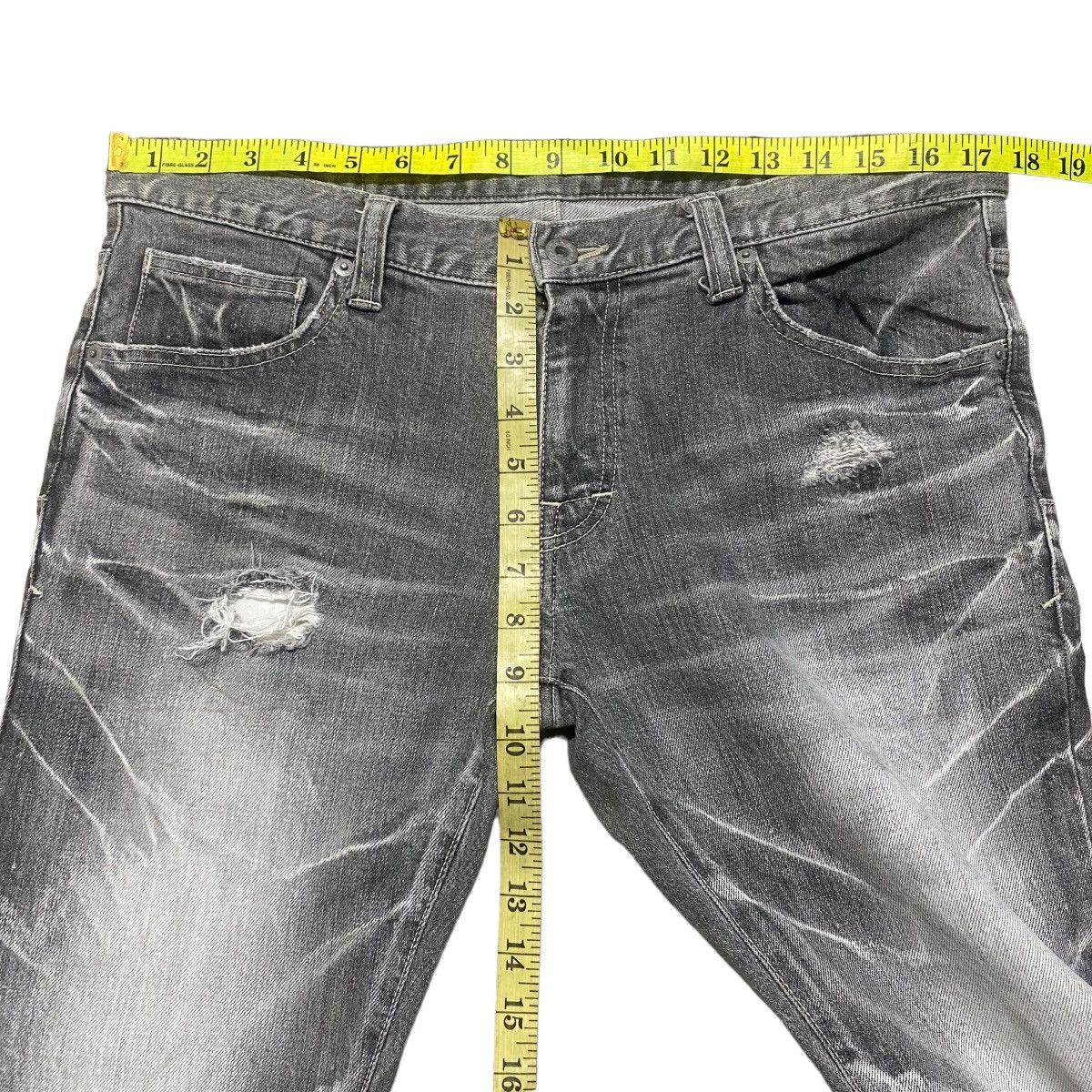 Tornado Mart Tornado Mart Bullet Hole Denim Flare Jeans Size US 33 - 21 Thumbnail
