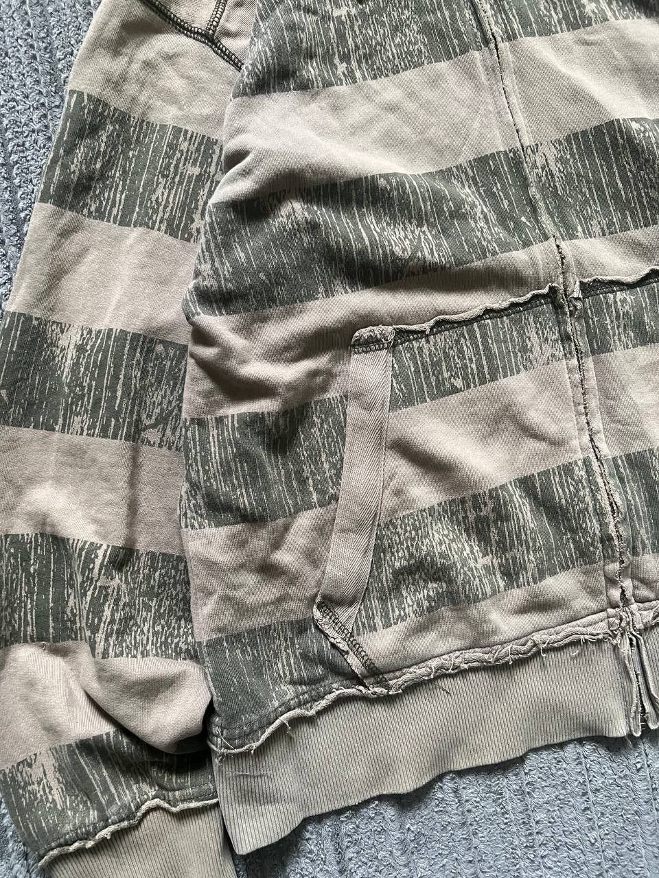 Japanese Brand × Vintage Vintage Y2K Active Stripe Patchwork Faded Baggy Opium Hoodie Size US L / EU 52-54 / 3 - 8 Thumbnail