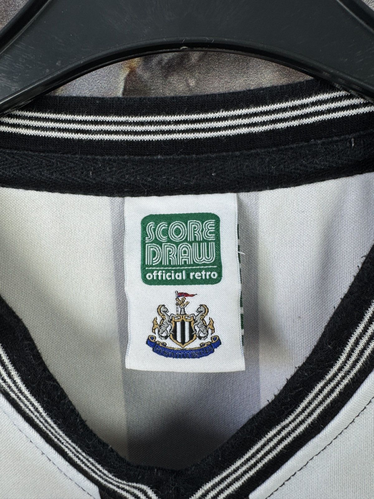 Vintage Score Draw Newcastle United Jersey 1983-1984 Retro Football Size US XL / EU 56 / 4 - 8 Thumbnail