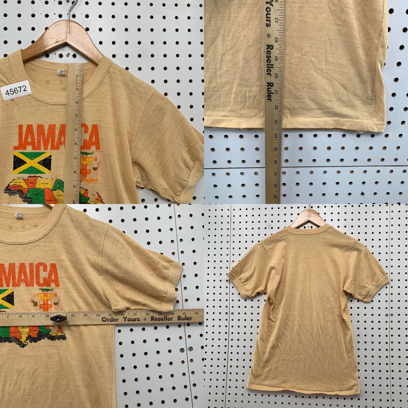 Vintage VINTAGE Sun King Shirt Mens Small 60s 70s Beige Jamaica Cotton Short Sleeve Crew Neck T-Shirt 70s Jamaica Mens Size US S / EU 44-46 / 1 - 8 Thumbnail