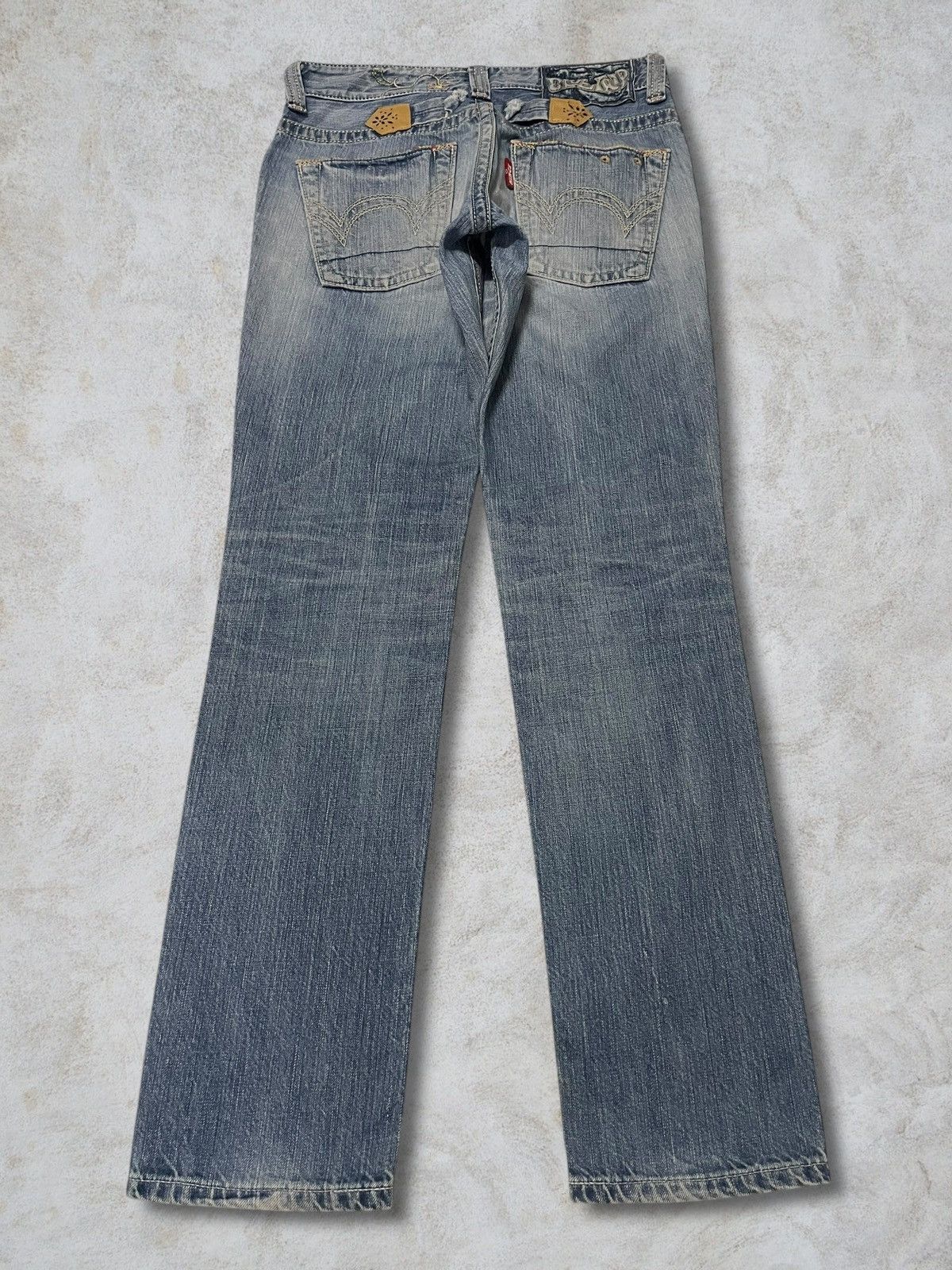 Edwin Vintage Edwin Blue Trip Tripping Multicolour Liner Wash Jean Size 31" - 4 Thumbnail