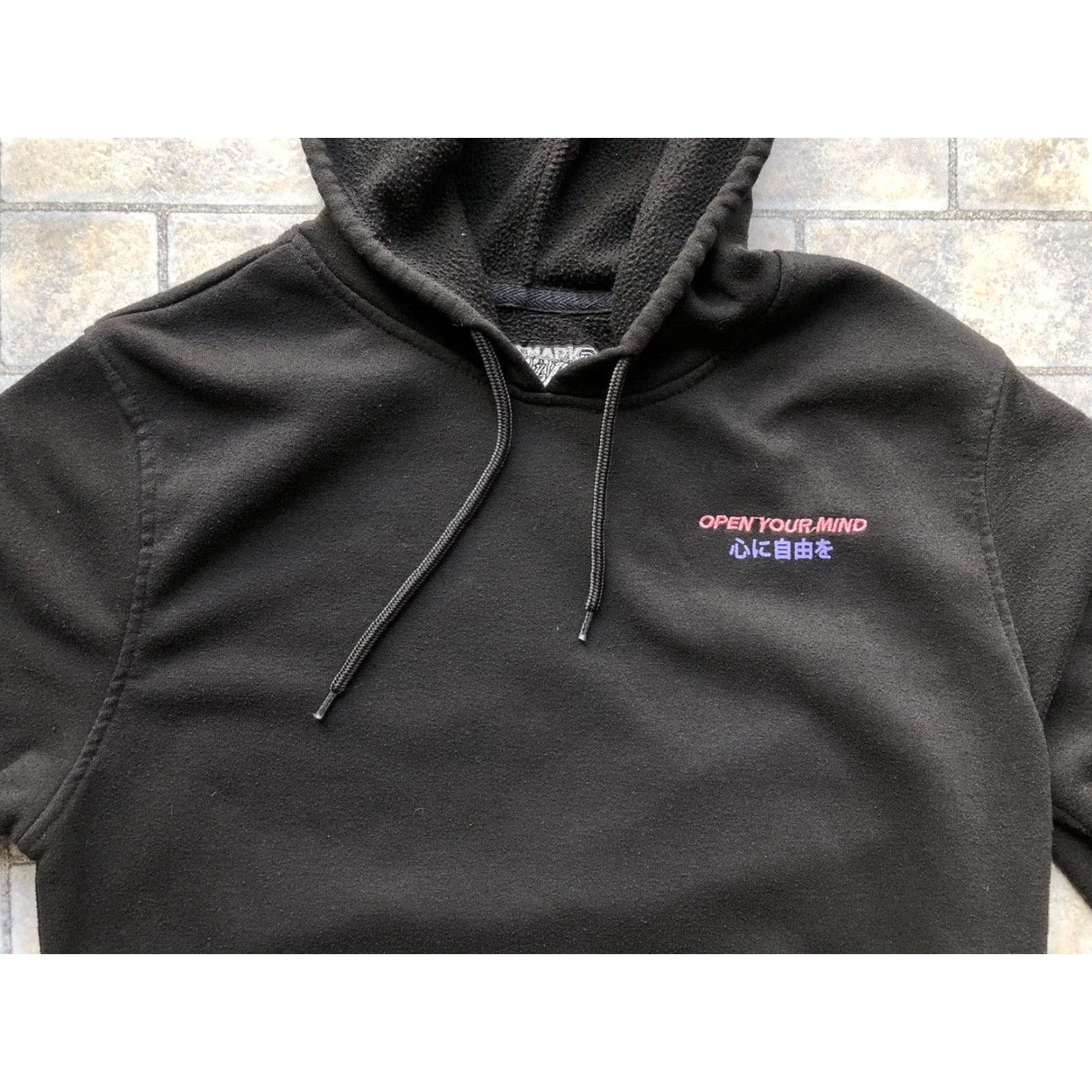 Vintage VINTAGE Brooklyn Mens Pullover Hoodie Black Size S Open Your Mind The Thinker Graphic Print Hipster Designer Grunge Hip Hop Walking Hiking Shirt? Size US S / EU 44-46 / 1 - 5 Thumbnail