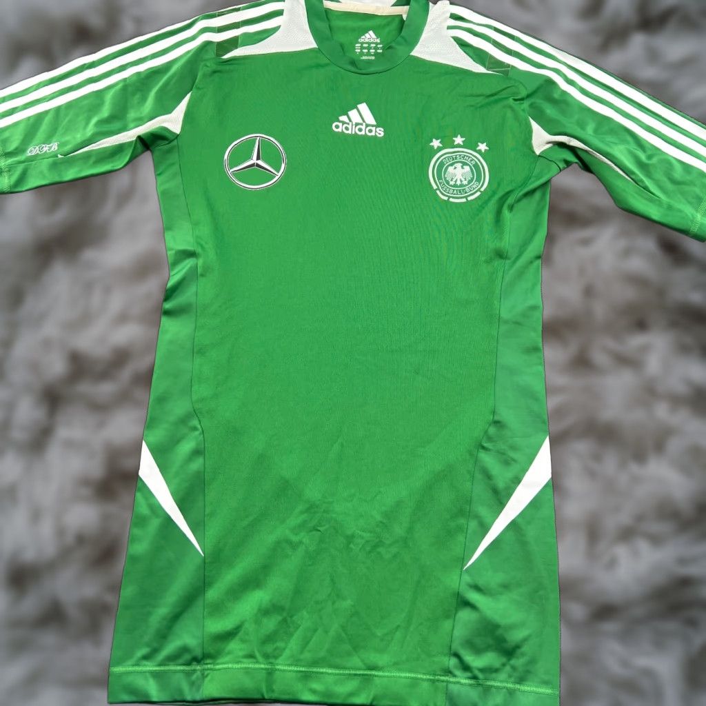 Adidas adidas Germany 2012 2013 Training Player Issue Football Jersey Short Sleeve Size 5 Green T-Shirt Mens Jersey Quick Dry Techfit Size US S / EU 44-46 / 1 - 1 Thumbnail