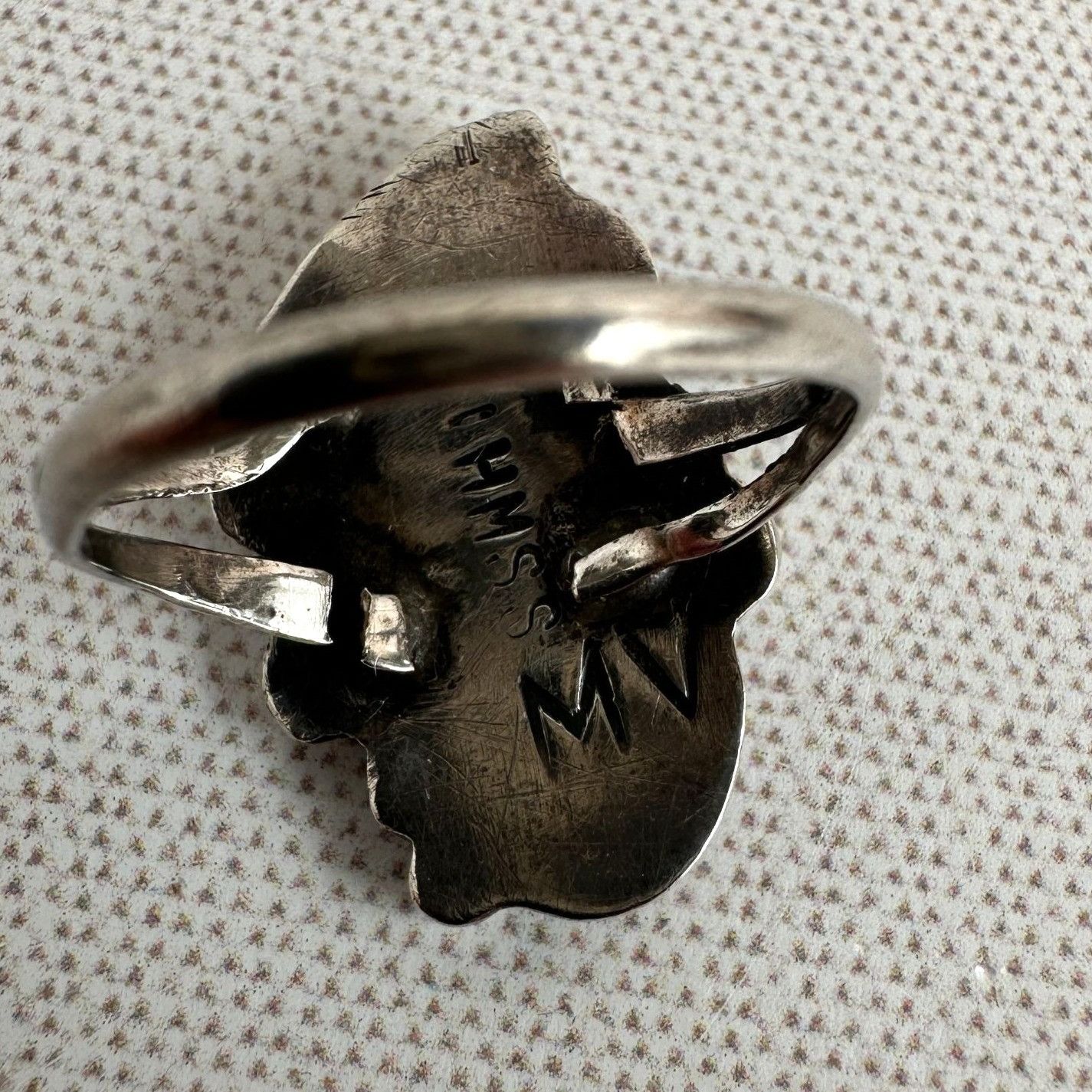 Native Native American Navajo Sterling Silver Turquoise and Coral R Size ONE SIZE - 13 Thumbnail