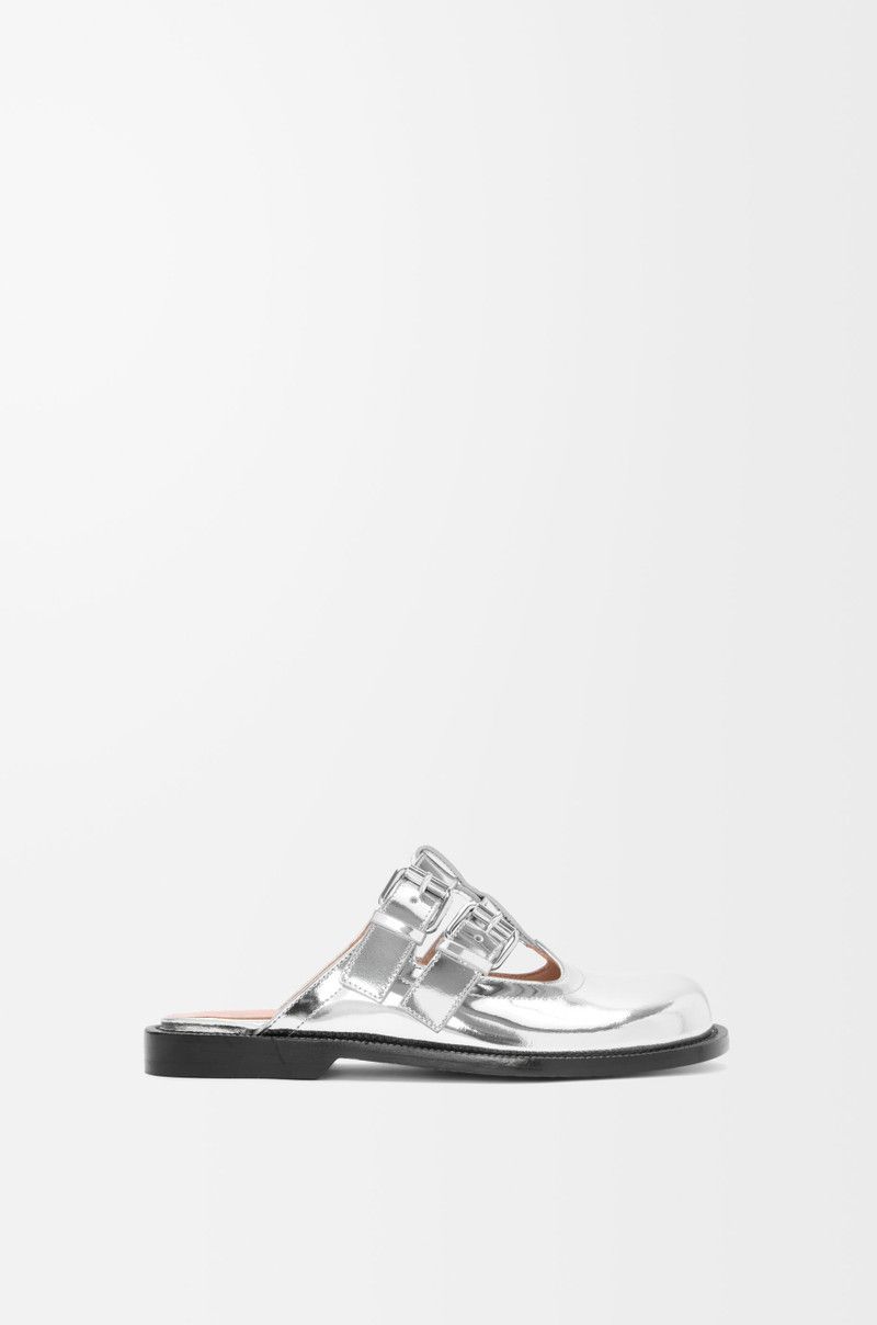 Loewe o1in1g0526 Campo Mary Jane Mules in Silver Size US 9 / IT 39 - 1 Thumbnail