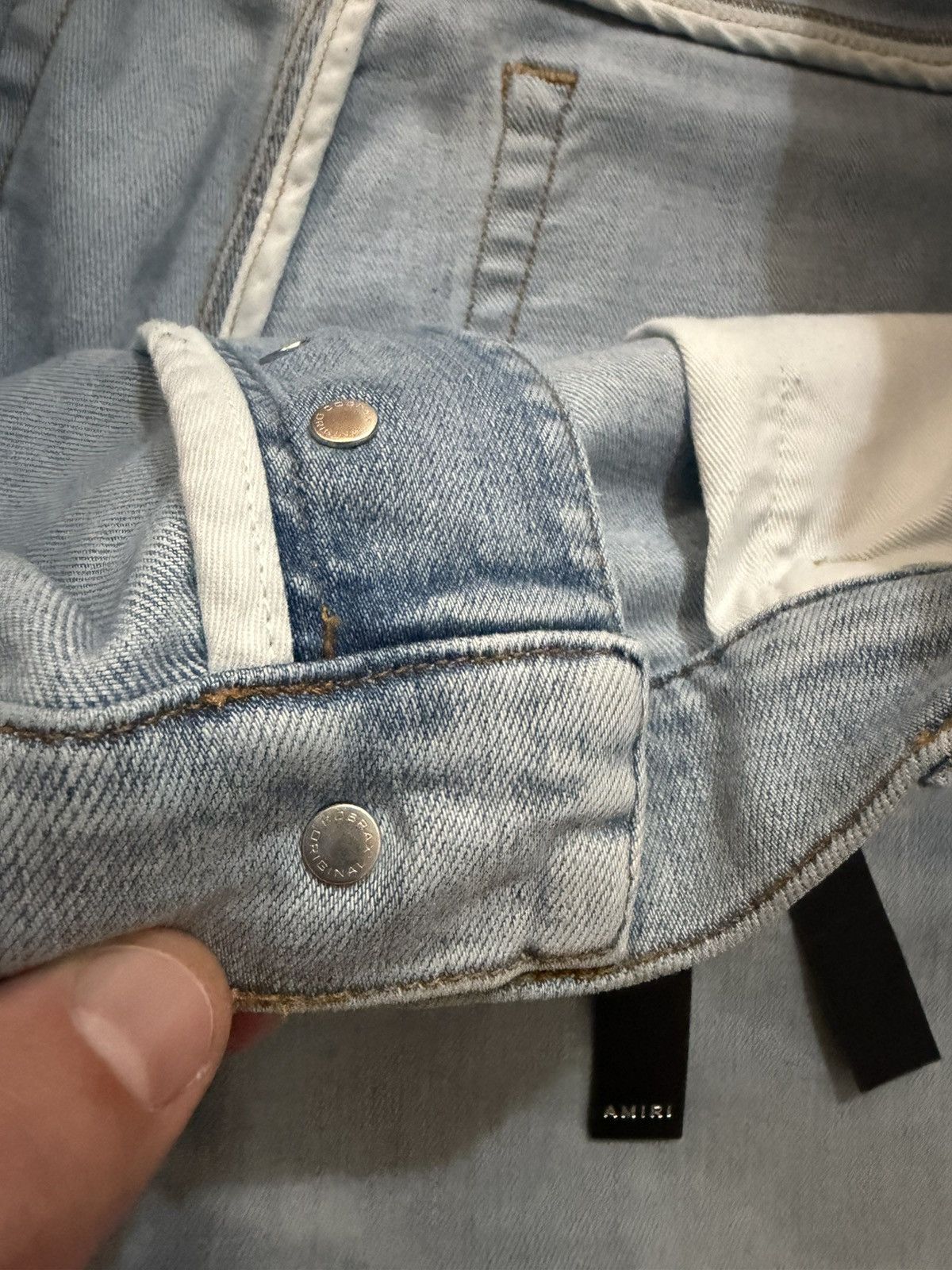 Amiri AMIRI Blue Bandana Jacquard Logo Jeans size 36 Size US 36 / EU 52 - 4 Thumbnail
