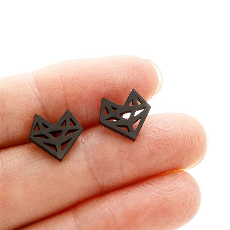 Jewelry Fox Mini Stud Earrings Charm Animal Earring Gift Size ONE SIZE - 1 Thumbnail