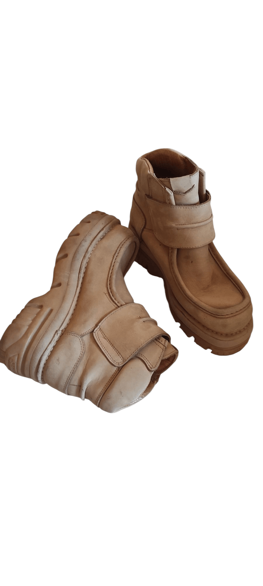 Genuine Leather × New Rock × Vintage VTG New Rock Ankle Stapped Boots Metallic Leather Made Spain Size US 7.5 / EU 40-41 - 4 Thumbnail