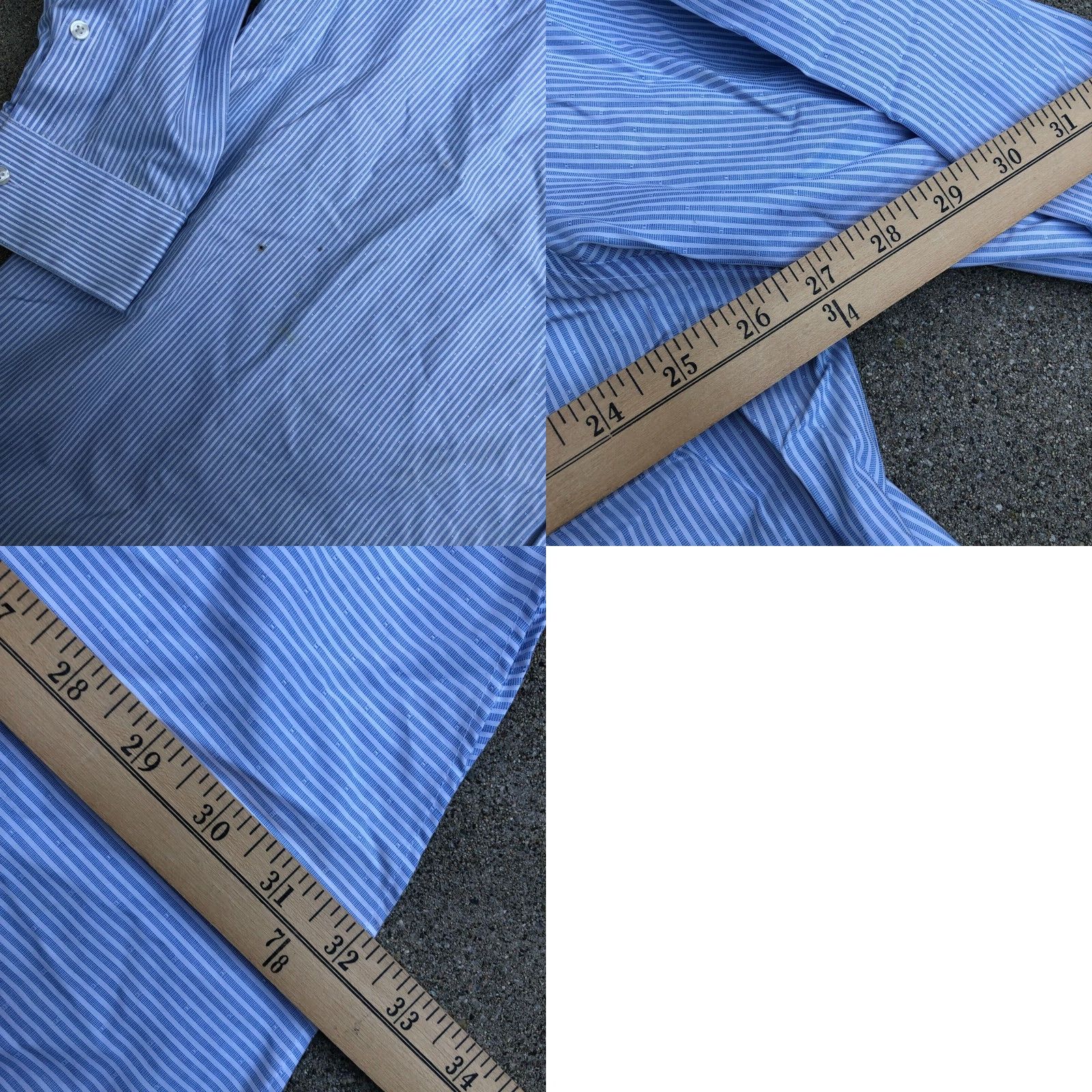 Calvin Klein Calvin Klein Collection Button-Down Shirt Men 2XL Striped Blue Non Iron VTG 2 Ply Button Up Shirt Size US XXL / EU 58 / 5 - 8 Thumbnail