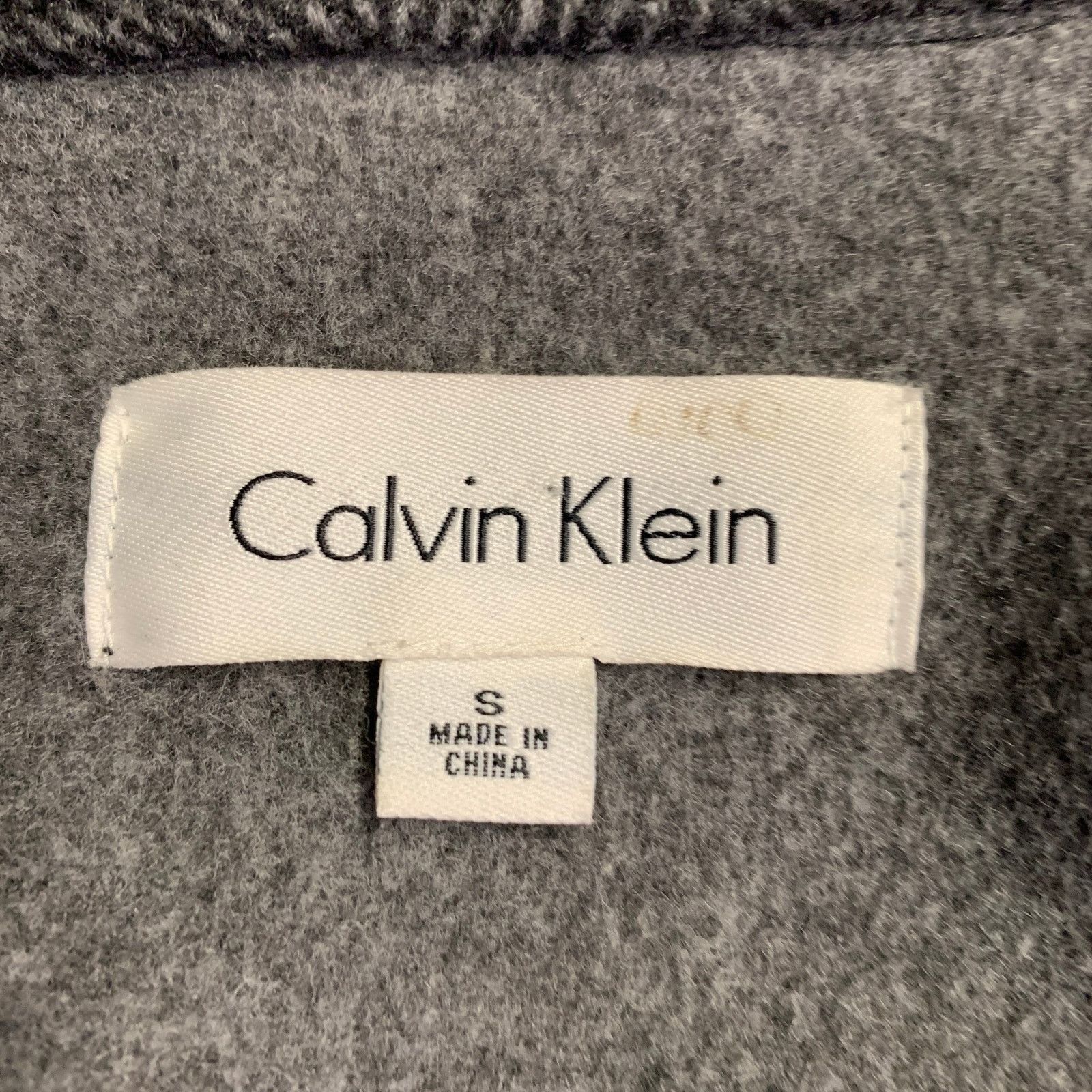 Calvin Klein Size S Black Charcoal Herringbone Toggle Closure Coat Size US S / EU 44-46 / 1 - 9 Thumbnail