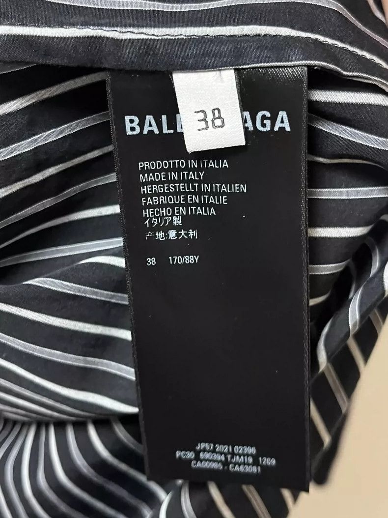 Balenciaga Balenciaga Black striped fake two-piece short-sleeve shirt Size XS / US 0-2 / IT 36-38 - 6 Thumbnail