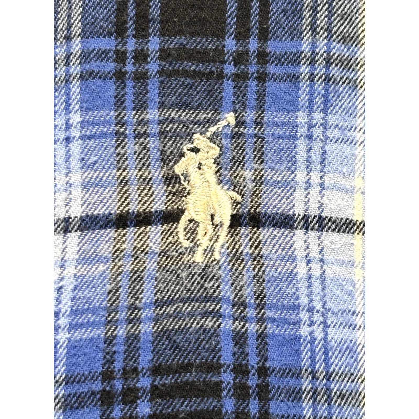 Ralph Lauren Ralph Lauren Women's Flannel Shirt Dress Sz Small Casual Long Sleeve Collared Plaid Cotton Blue Preppy Size S / US 4 / IT 40 - 6 Thumbnail