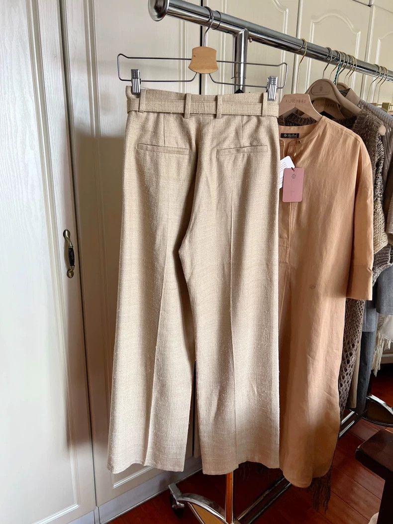 Loro Piana LORO PIANA Mulberry silk wide leg pants Size 25" / US 0 / IT 36 - 4 Thumbnail