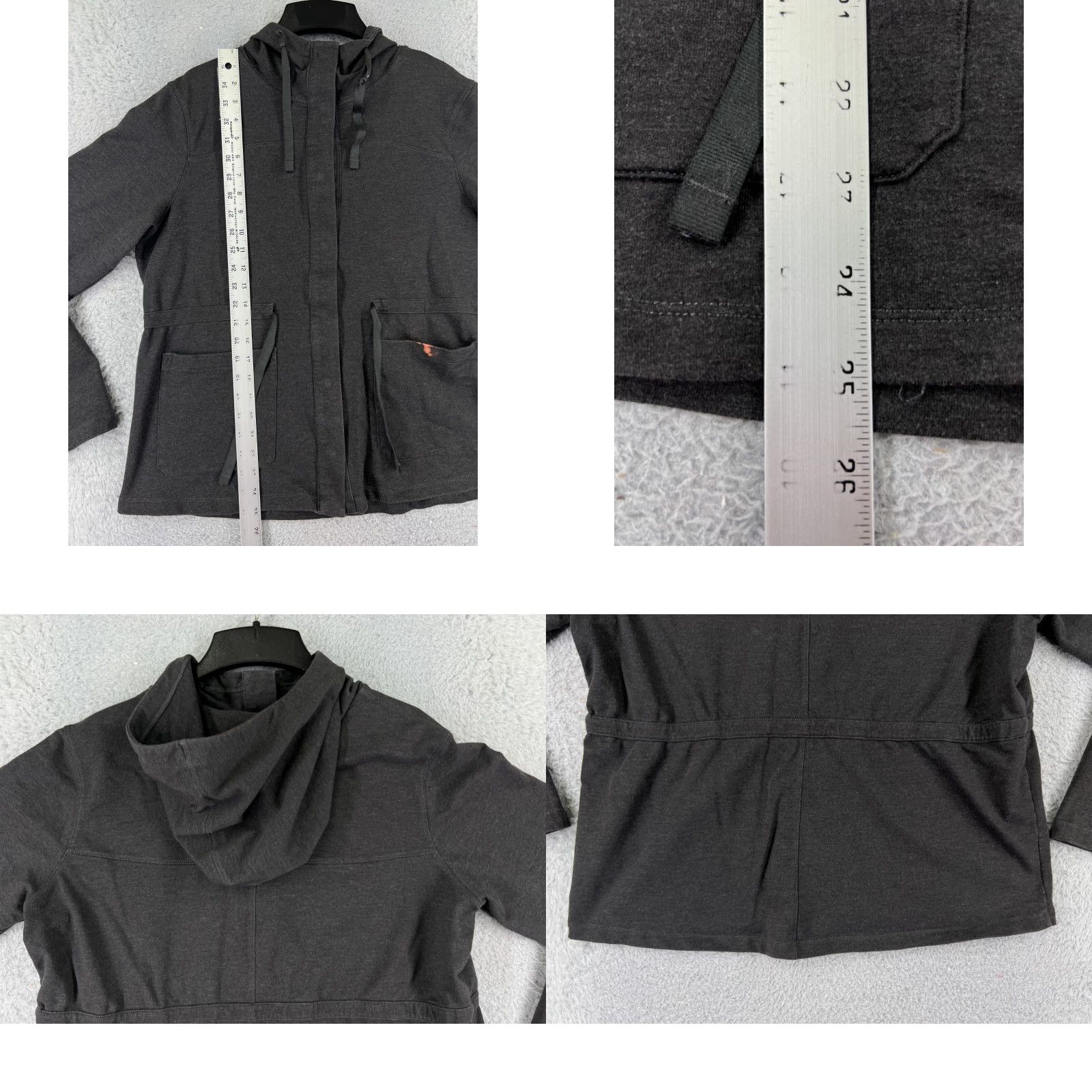 The North Face The North Face Jacket Womens Large Gray Full Zip Cotton Blend Terry Hood Pockets Size L / US 10 / IT 46 - 9 Thumbnail