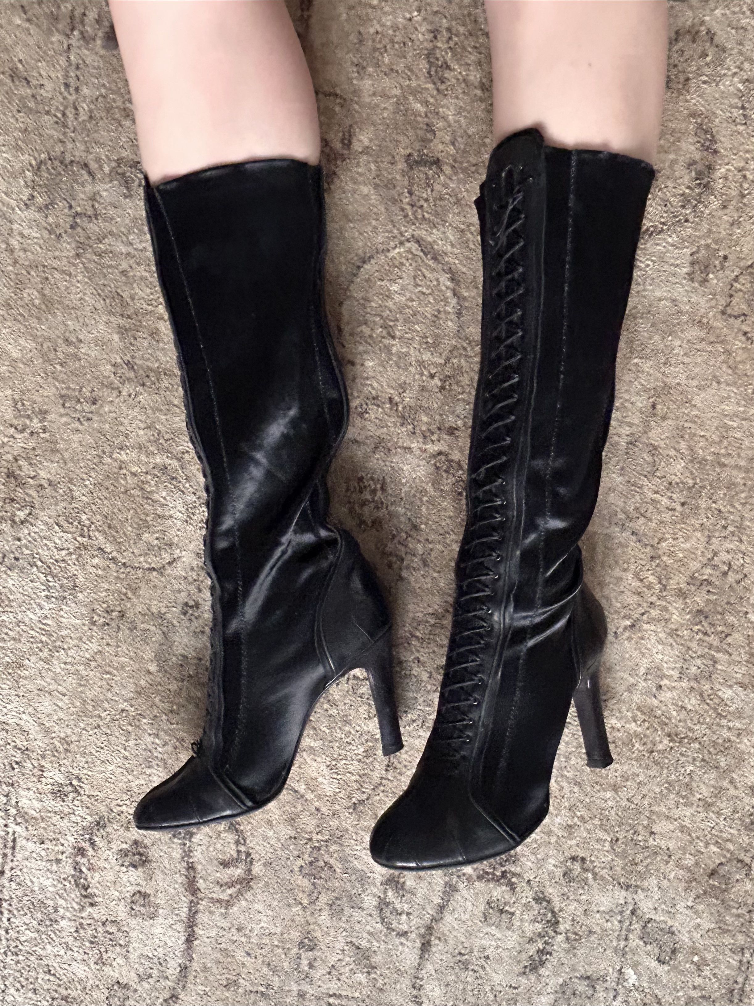Rochas FW'06 Strech Satin Lace Up Boots Size US 8 / IT 38 - 4 Thumbnail