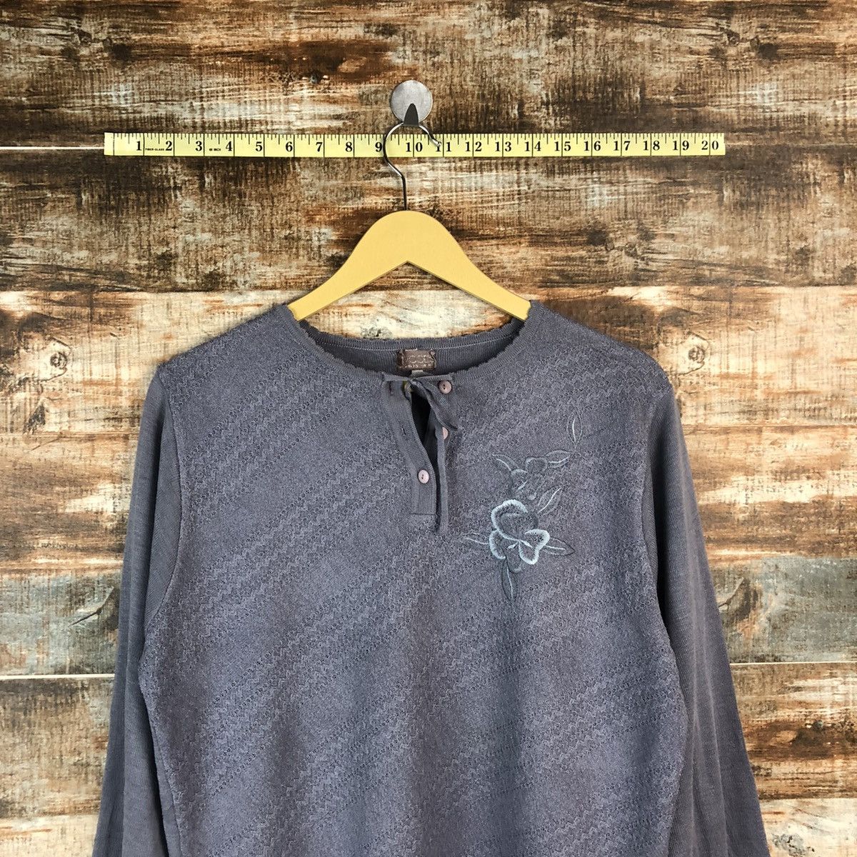 Aran Isles Knitwear × Japanese Brand Vintage Woods Sweaters Purple #972 Size M / US 6-8 / IT 42-44 - 2 Thumbnail