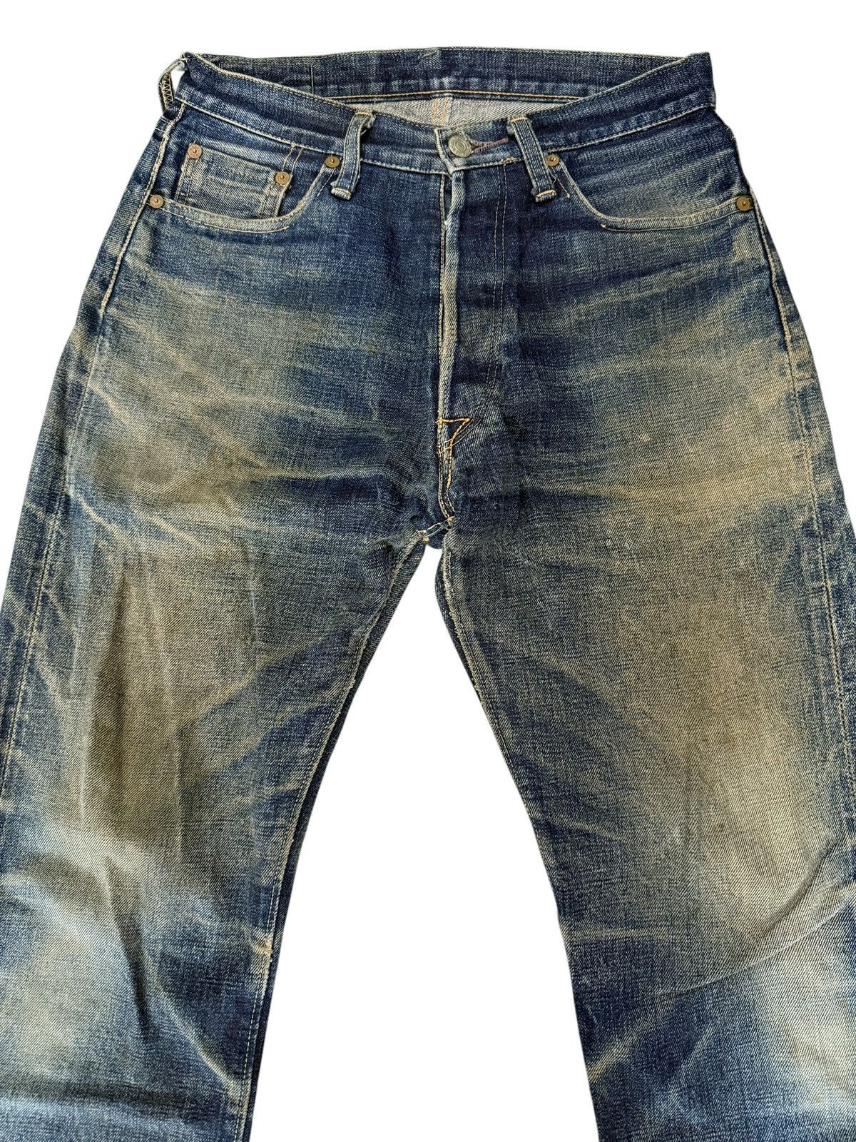 Denime DENIME Made In Japan Redline Selvedge Distressed Jeans Size US 27 - 2 Thumbnail