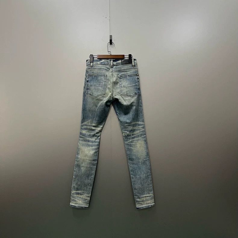 Amiri Amiri Blue Ink Hole Destroyed Vintage Jeans Size US 31 - 2 Thumbnail