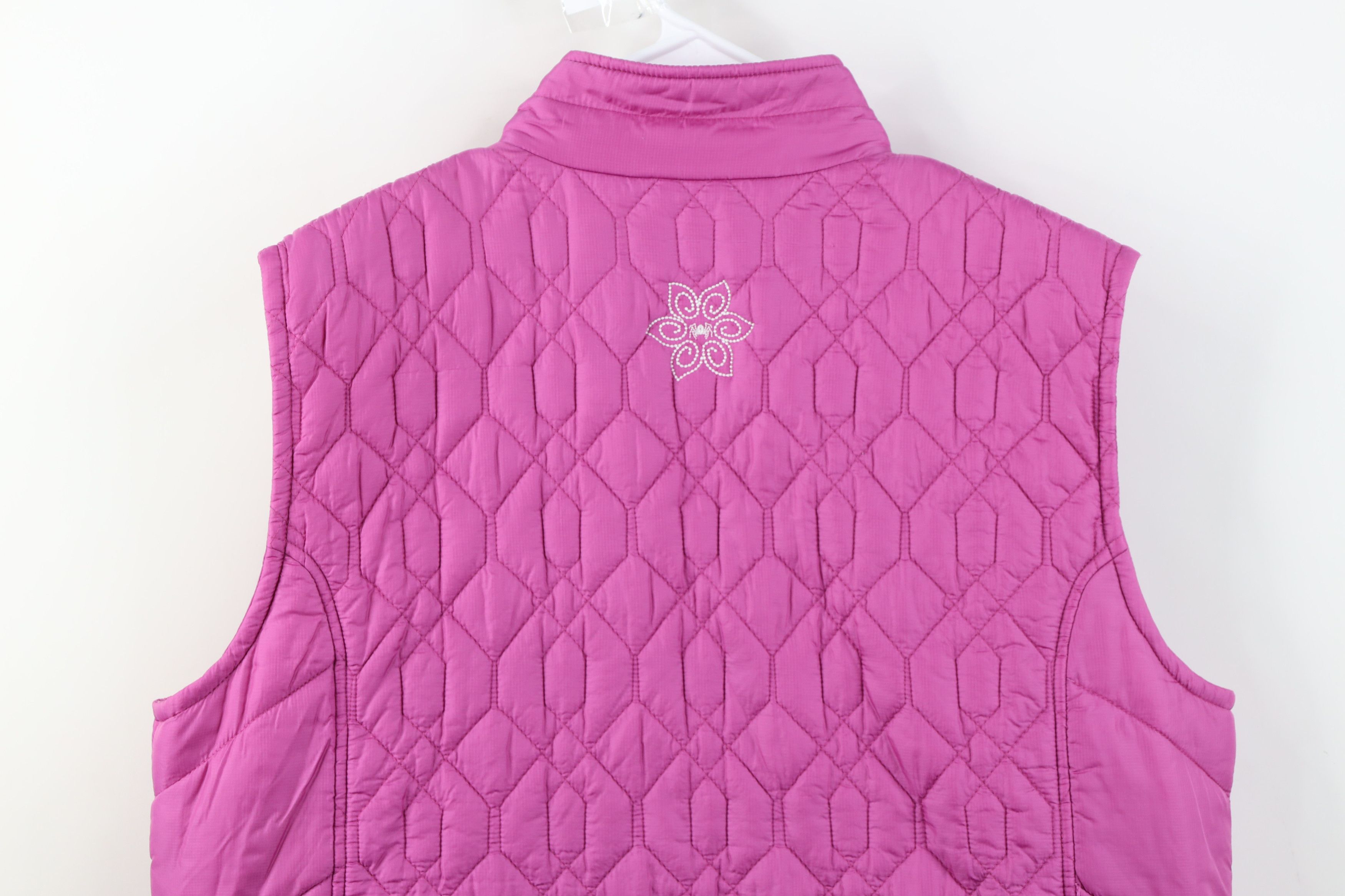 Spyder Vintage Spyder Flower Quilted Full Zip Puffer Vest Jacket Size XL / US 12-14 / IT 48-50 - 15 Thumbnail