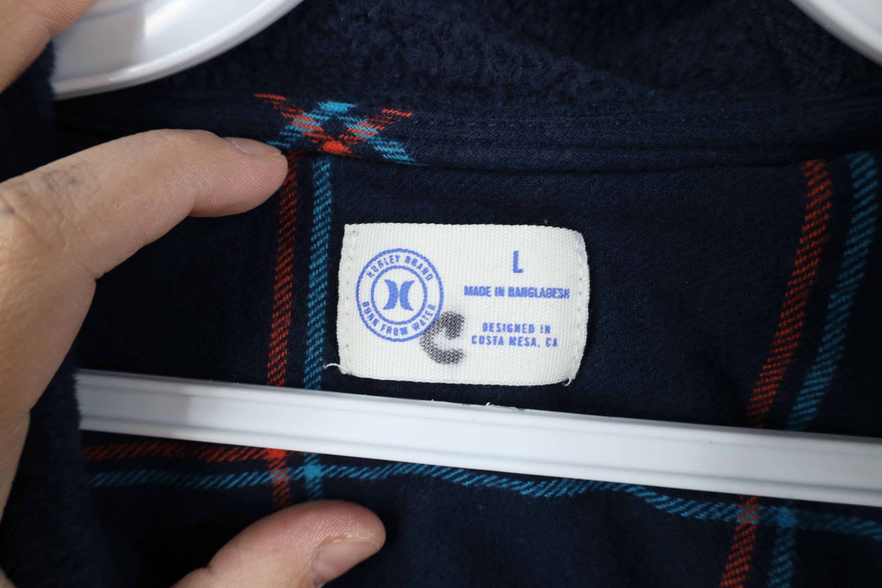 Hurley × Vintage Vintage Hurley Surfing Hooded Flannel Button Shirt Jacket Size US L / EU 52-54 / 3 - 6 Thumbnail