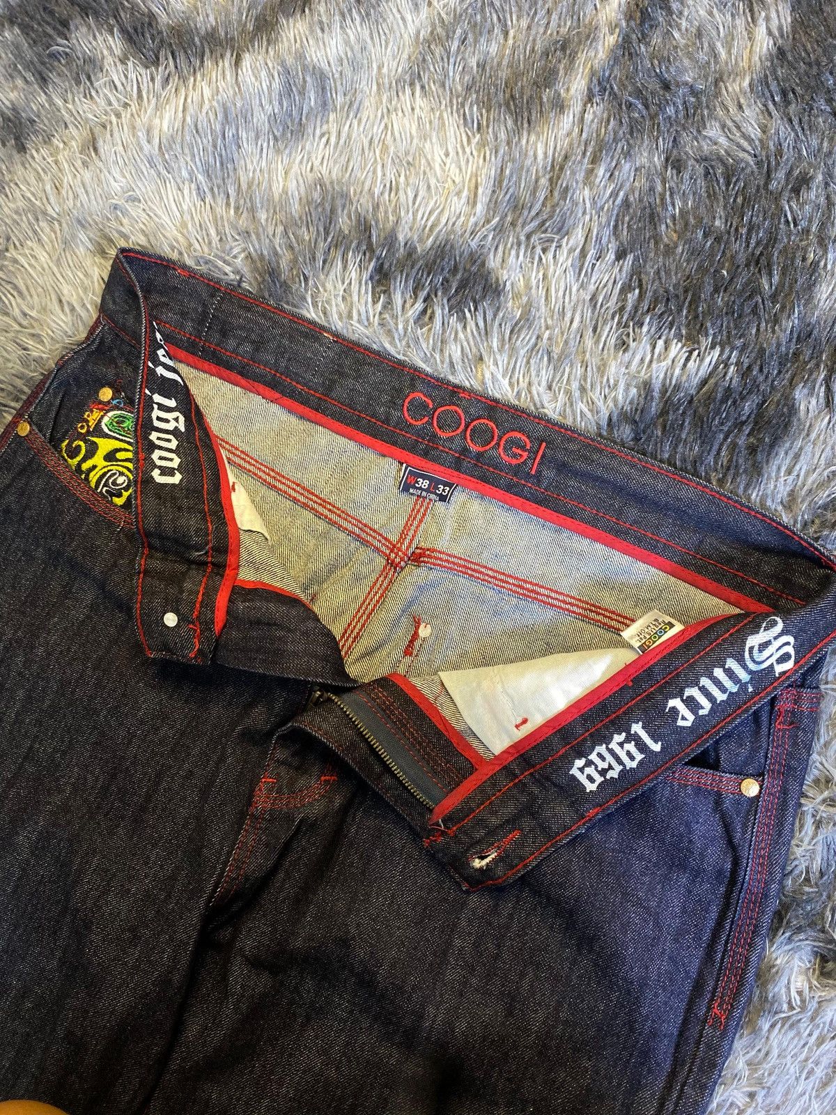 Coogi Coogi Australian Aboriginal Mask Embroidery Baggy Jeans. Size US 38 / EU 54 - 4 Thumbnail