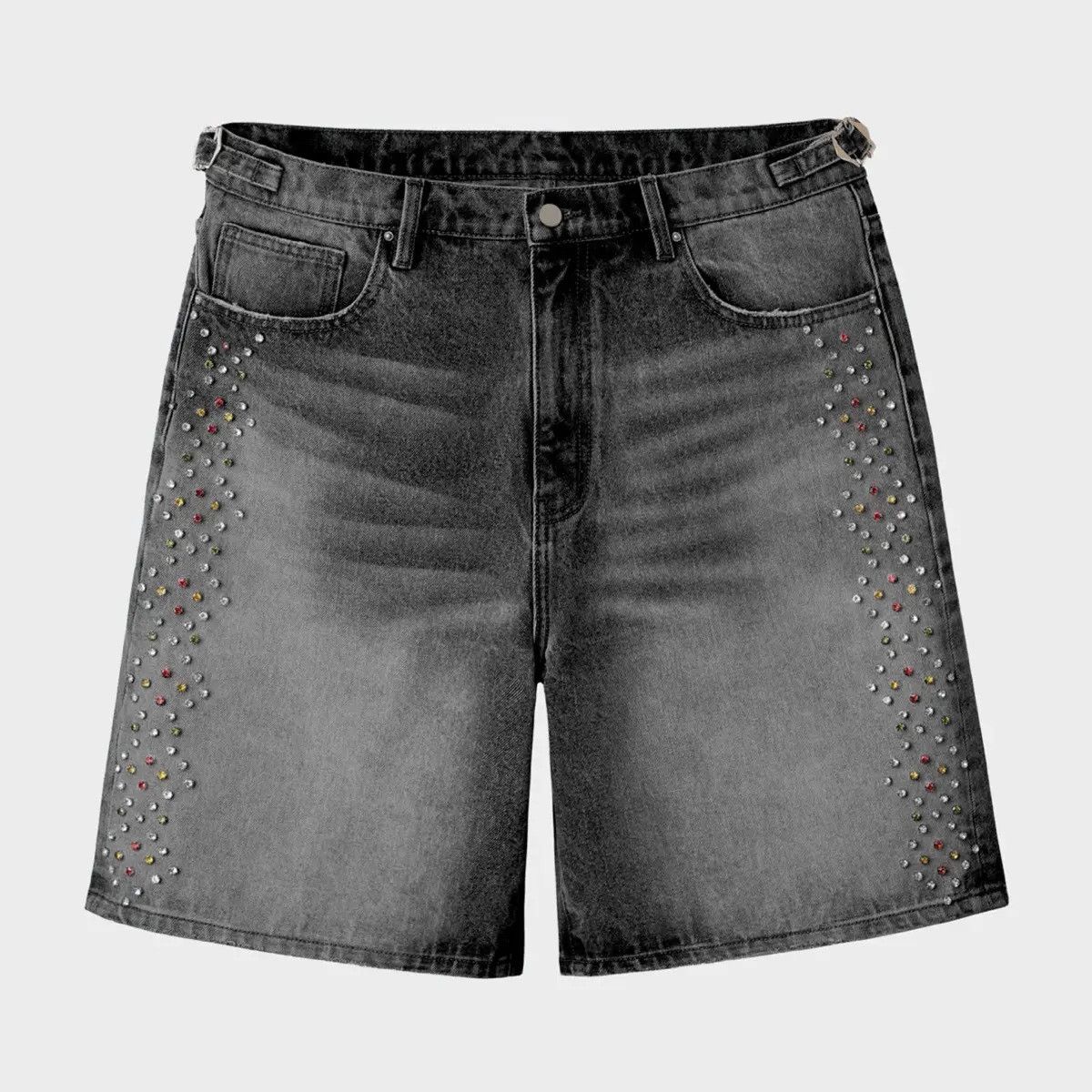 HMDD HMDD 'H-Star Crystal' Black Jean Shorts Size US 30 / EU 46 - 1 Preview
